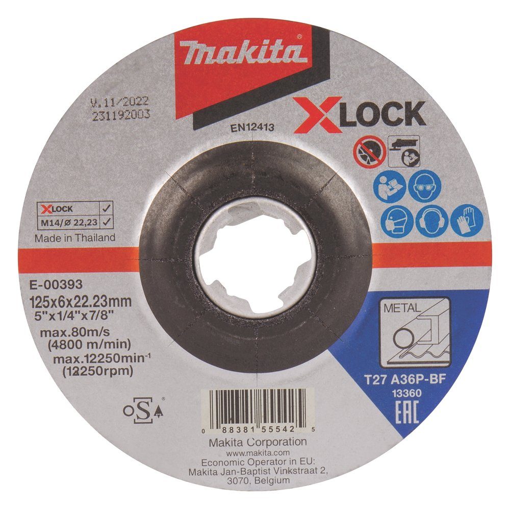 Trennscheibe Schruppscheibe X-LOCK Metal 125x22,23x6,0, E-00393