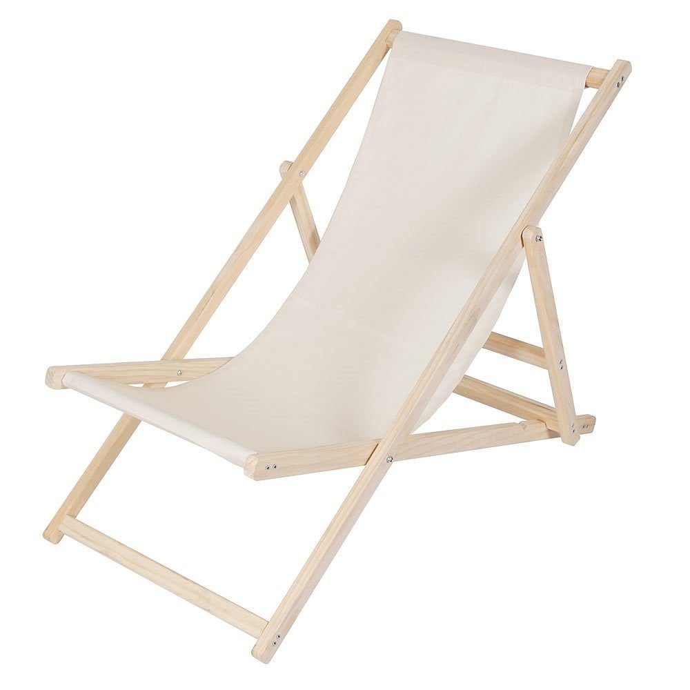 Melko Gartenstuhl Strandliege Liegestuhl Gartenliege Holz günstig online kaufen