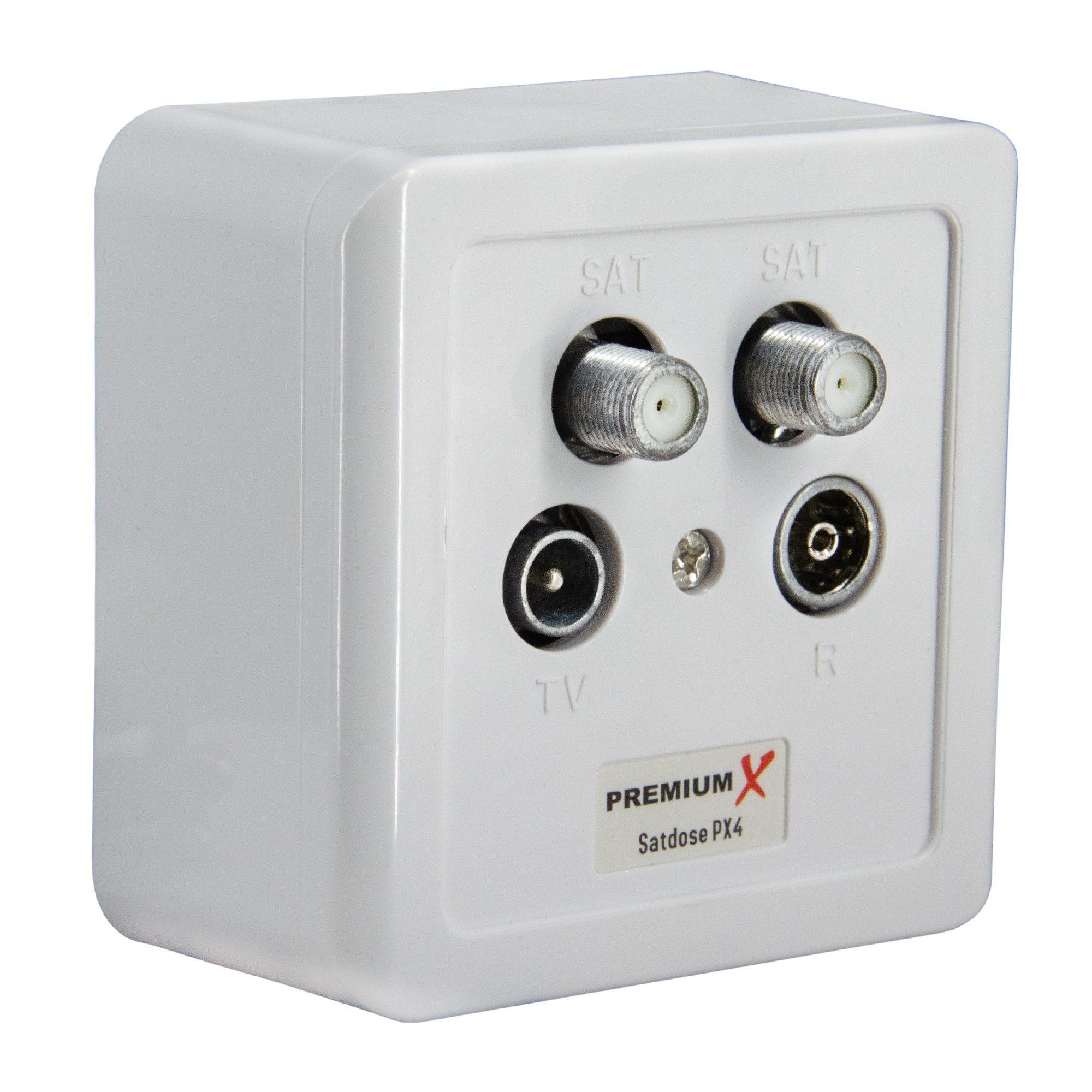PremiumX Antennensteckdose »PX4 Satdose 4-fach Enddose TWIN Antennendose CLASS A Sat Dose 2x Sat ...