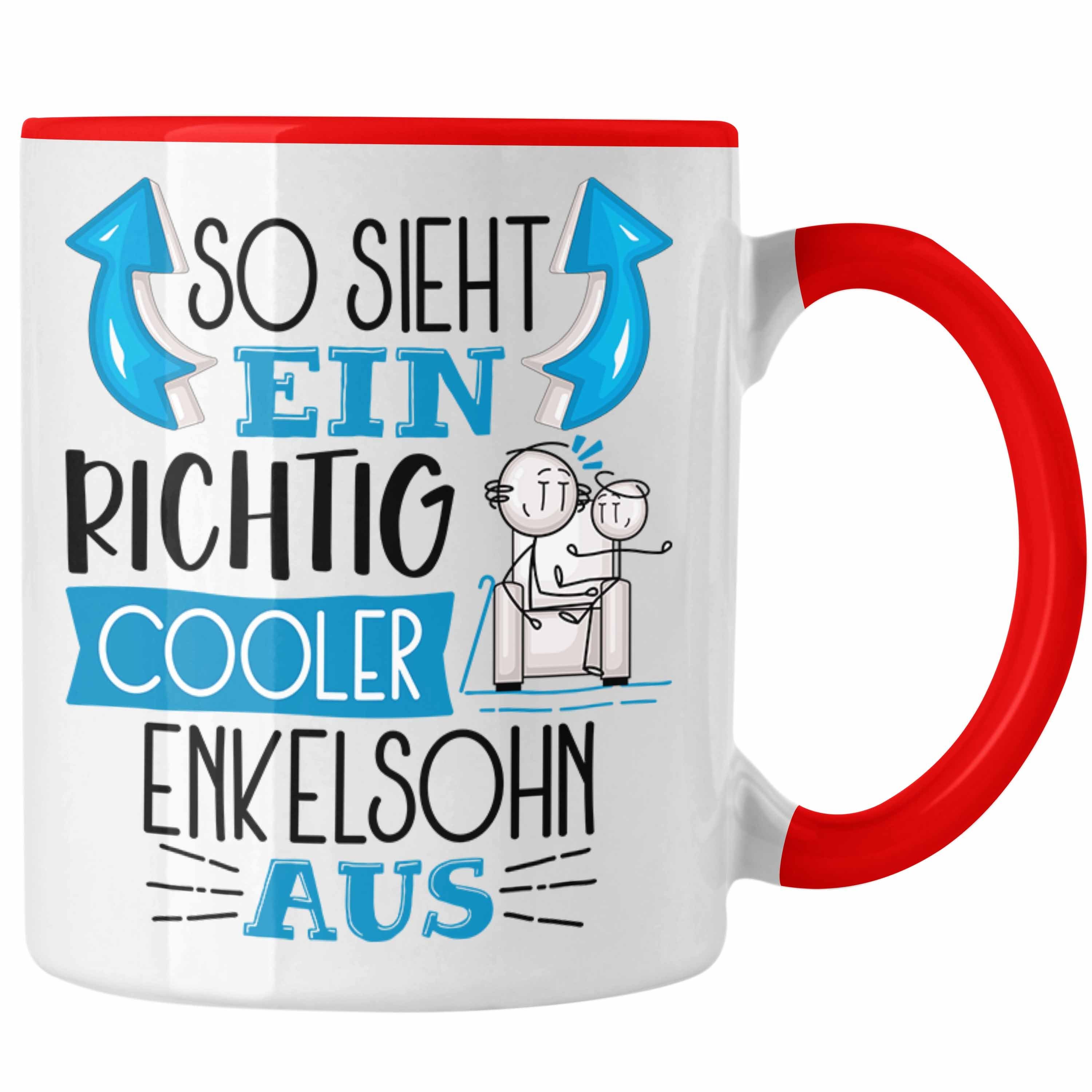 Geschenk Trendation Enkelsohn Ge Enkelsohn Aus Tasse Cooler So Tasse Sieht Rot Ein RIchtig