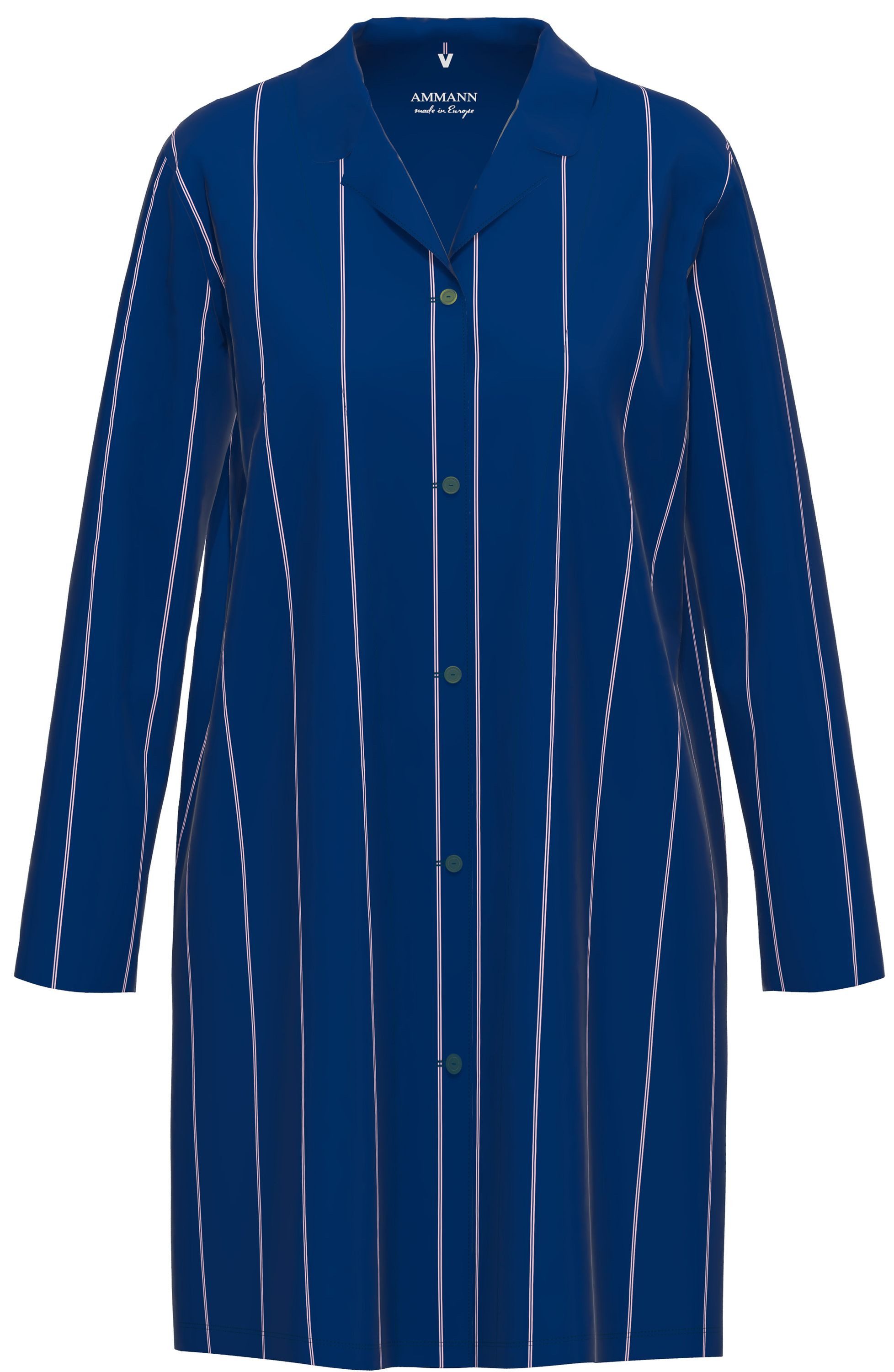 Ammann Nachthemd Soft Nature (Set, 1-tlg., 1-teilig) Damen Sleepshirt ca.95cm Schlafshirt Bio Baumwolle geknöpft