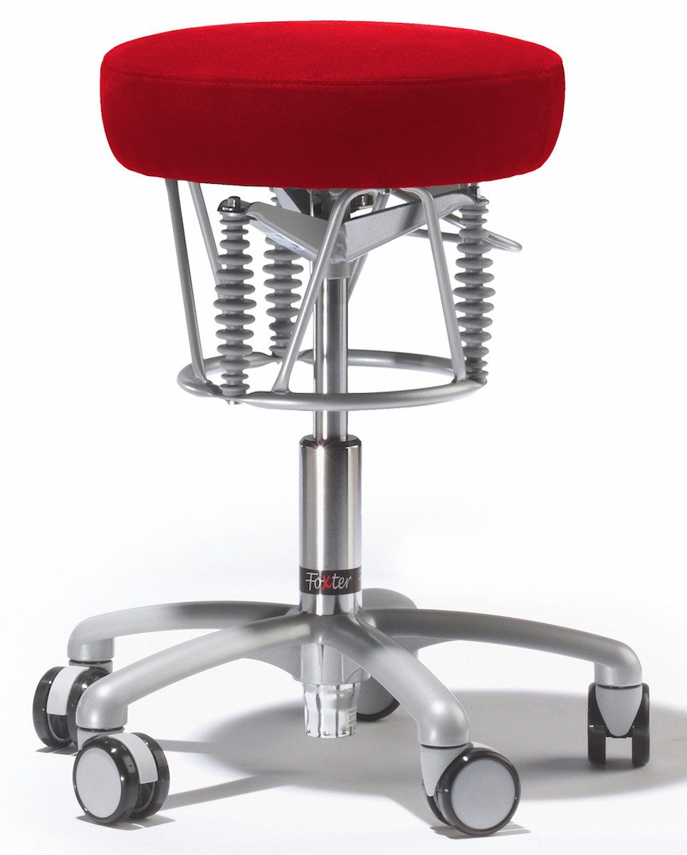 Haider Bioswing Hocker Bioswing Foxter Kunstfaser rot YS079 Xtreme, Fußkr