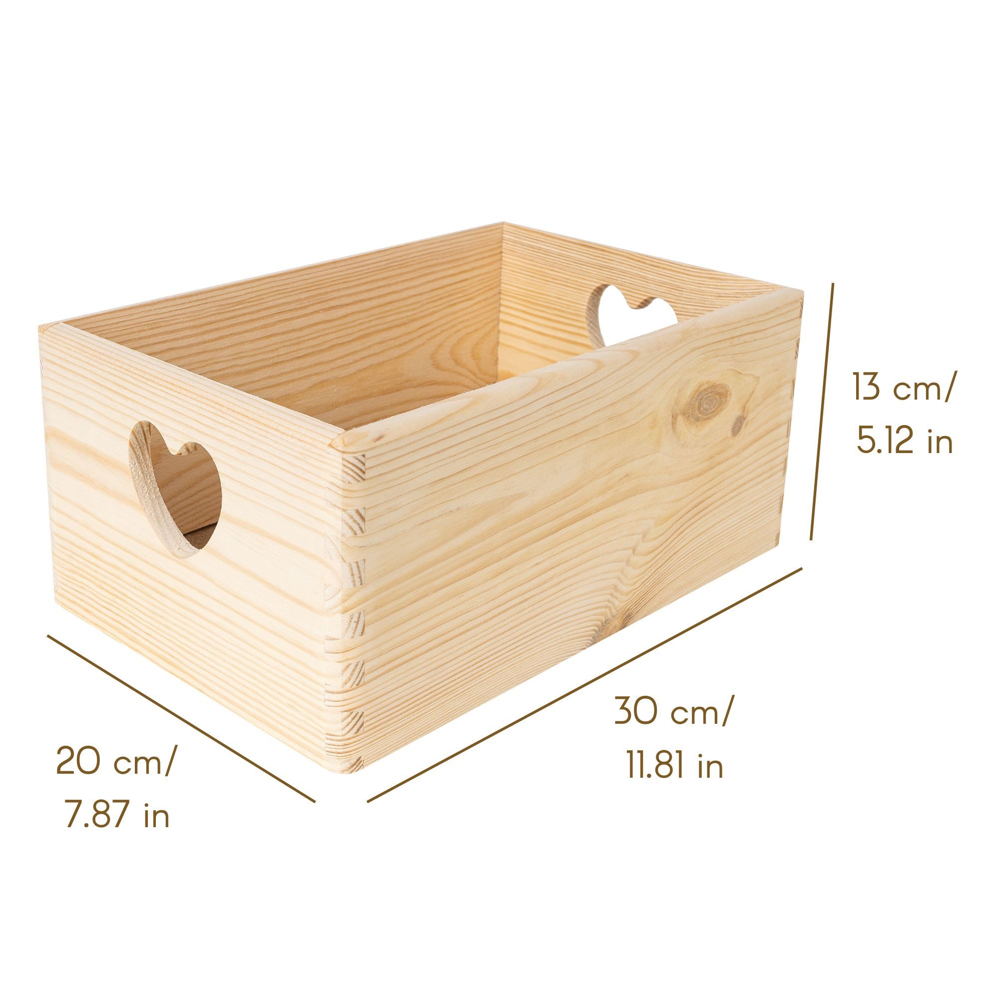 Creative Deco Holzkiste Holzkiste Geschenk Obstkiste Holz Korb ohne Deckel – Bild 2 von 5