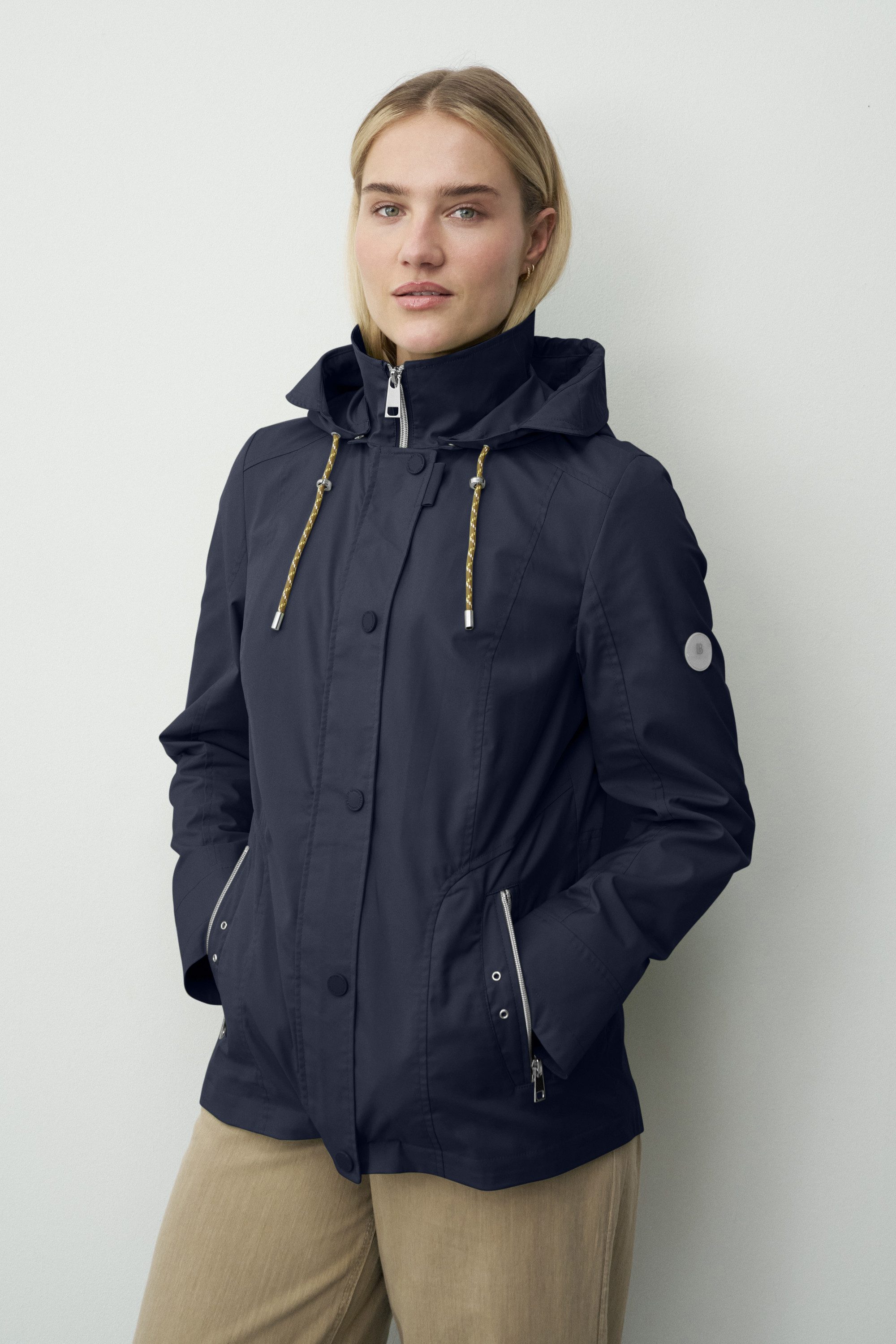 Barbara Lebek Outdoorjacke Übergangsjacke, Frühlingsjacke oder Damenjacke mit abnehmbarer Kapuze