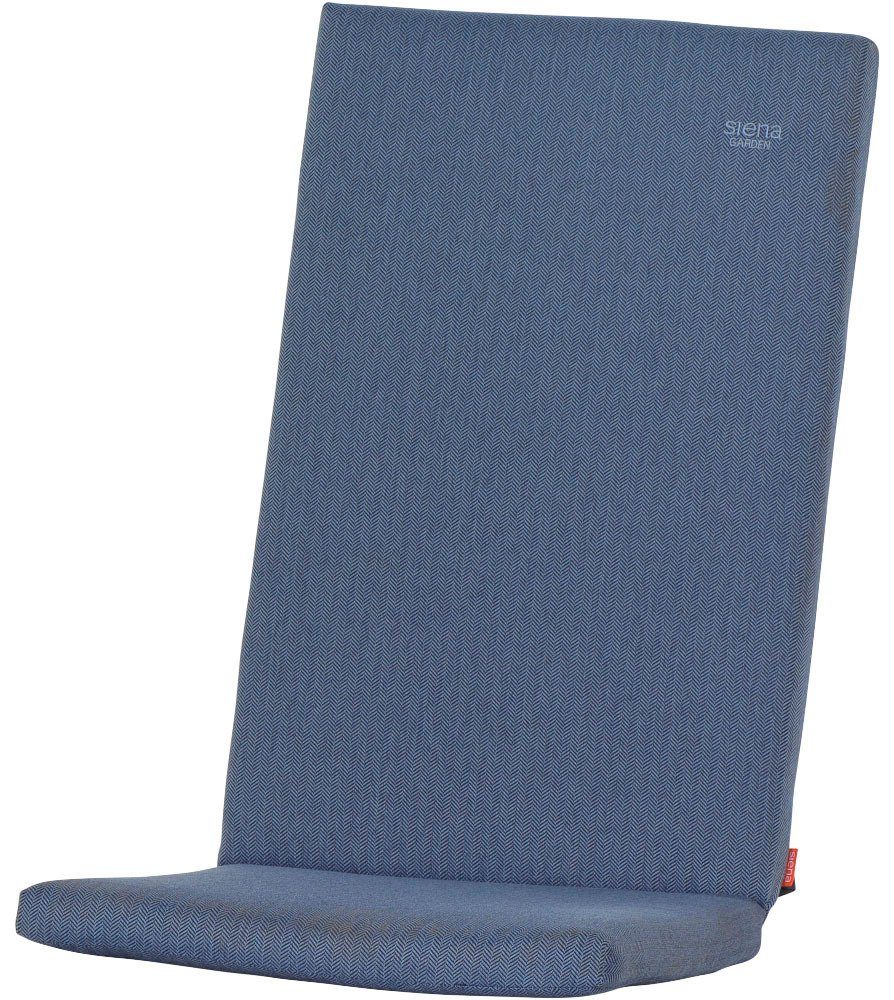 Siena Garden Sesselauflage ASTER, 123 cm, Dessin Fish Bone, 100% recyceltem Polyester, in verschiedenen Farben hellblau | Sessel-Erhöhungen