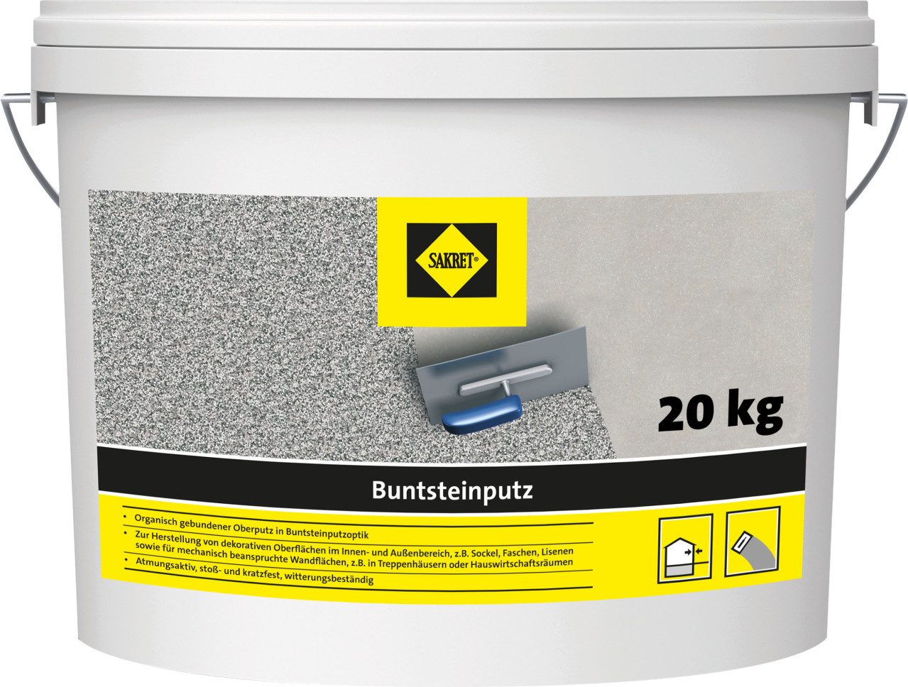 Sakret Gips-Kalk-Putz Sakret Buntsteinputz rot-braun 20 kg