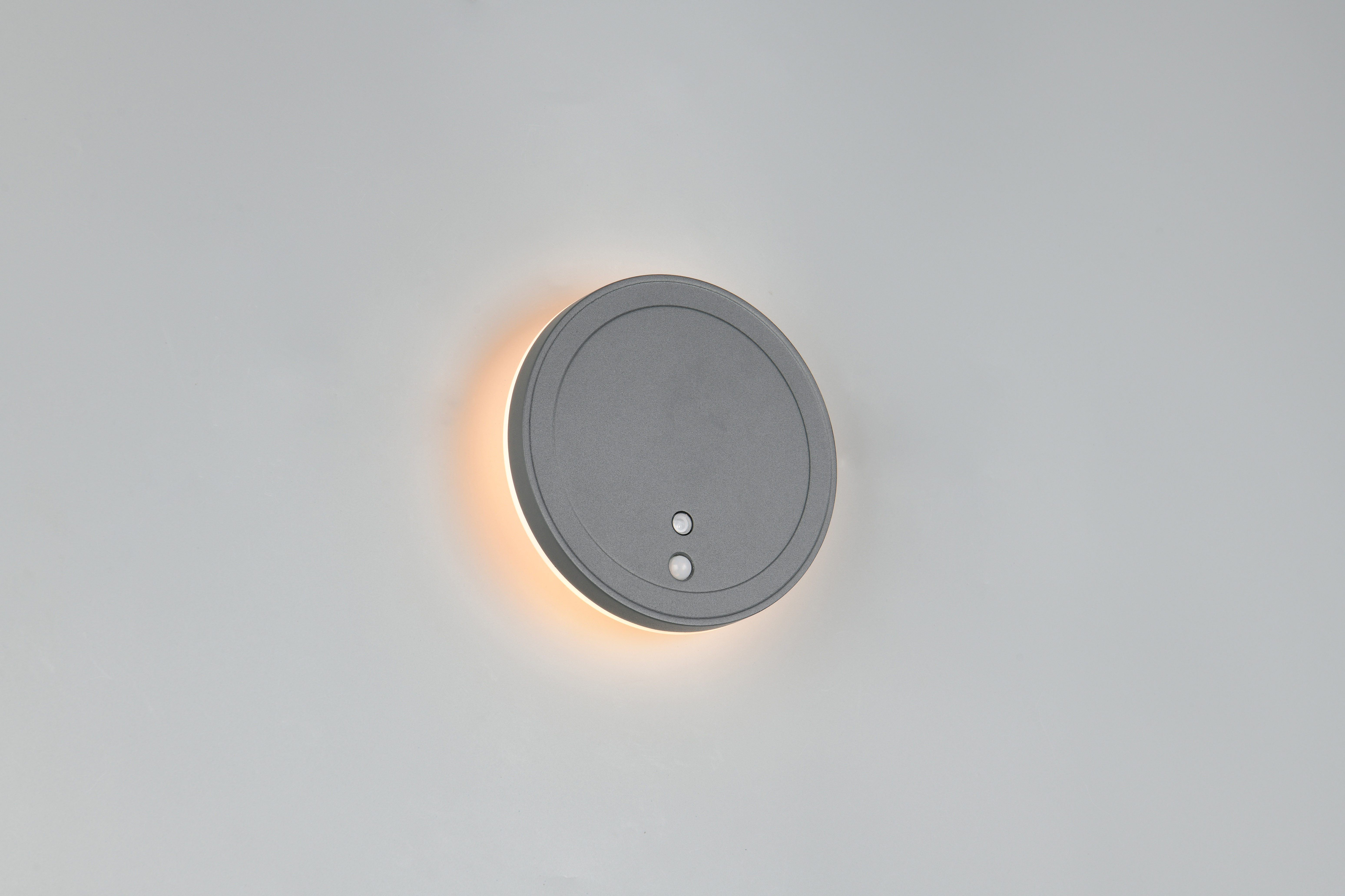 lightling LED Außen-Wandleuchte Letizia, rund, LED fest integriert, indirekte Beleuchtung, Orientierungslicht, USB