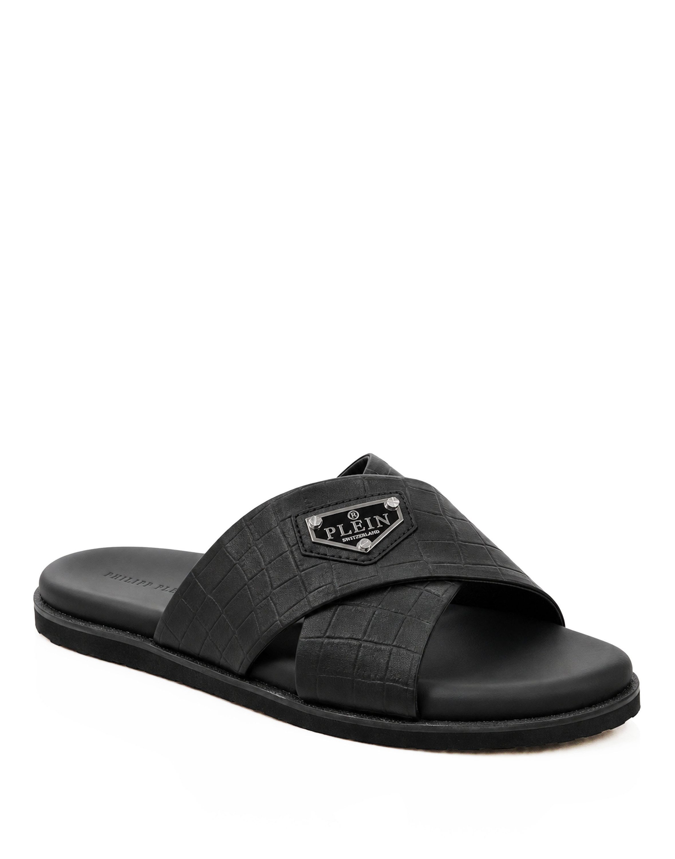 PHILIPP PLEIN Cocco Crocco Geprägt Sandale