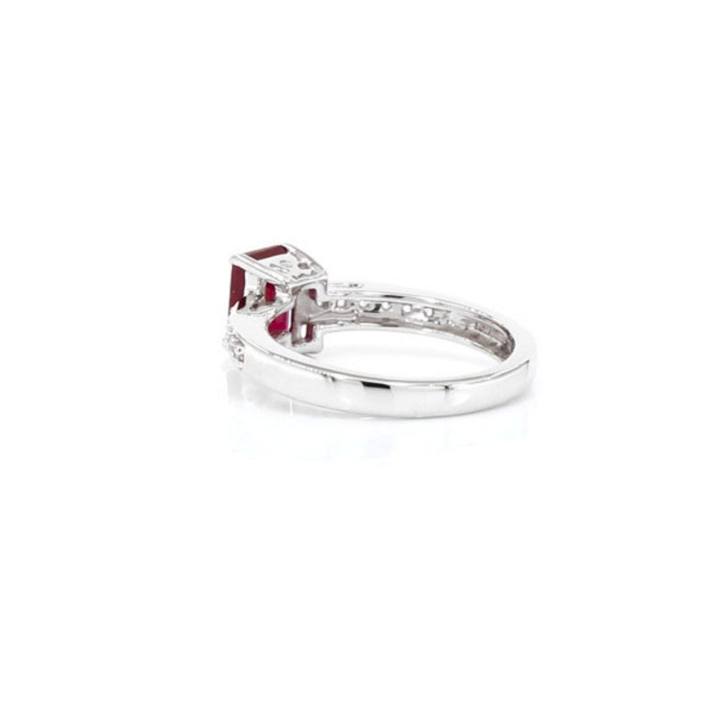 Cavill Silberring Madagaskar Rubin 1,34 ct Silberring, 925 Sterling, platin. (1-tlg)