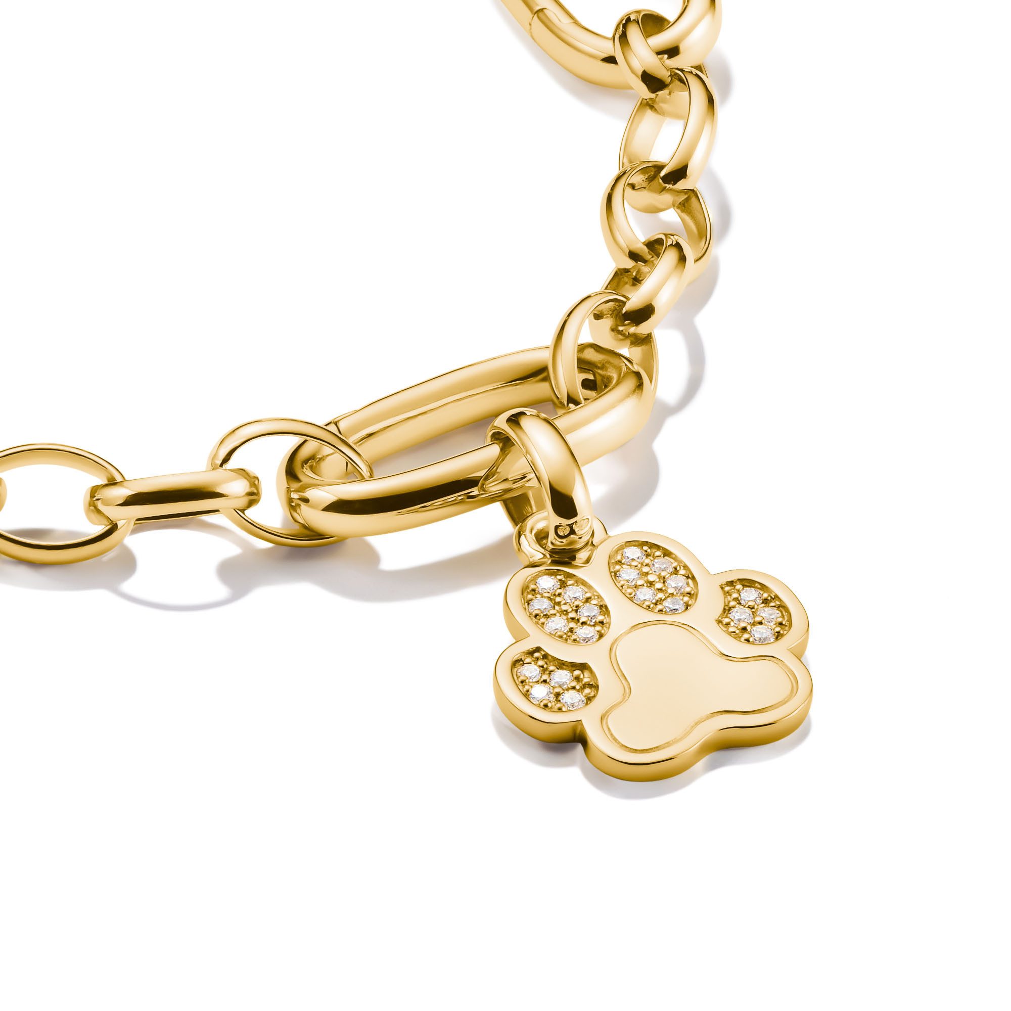THOMAS SABO Charm-Einhänger Charm Pfoten-Design - Connect, mit Zirkonia (synth)