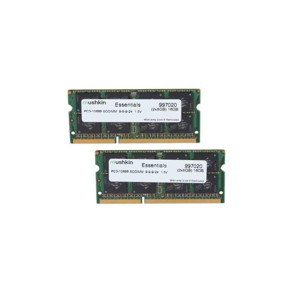 Mushkin Mushkin SO-DIMM 16 GB DDR3-1333 RAM für Laptops. Laptop-Arbeitsspeicher