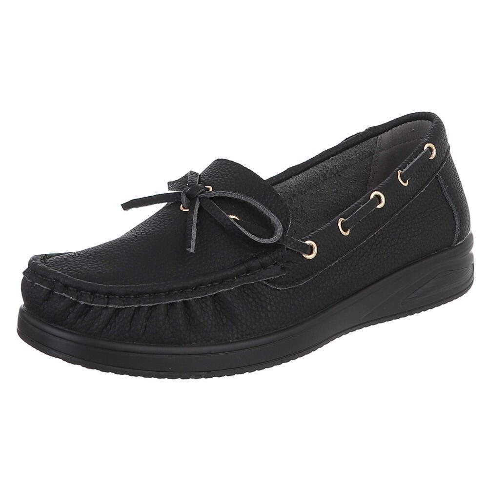 Ital-Design Bequeme Mokassins für Damen mit eleganten Details Slipper (91261435) ultraleichte und komfortable Sohle
