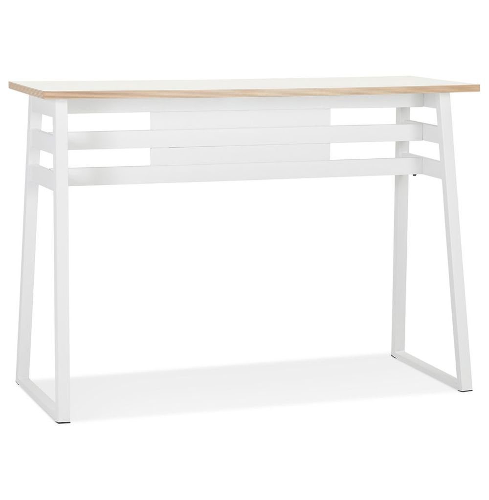 KADIMA DESIGN Bartisch BELLA Stehtisch Holz Weiss (white) 60 x 150 x Weiß