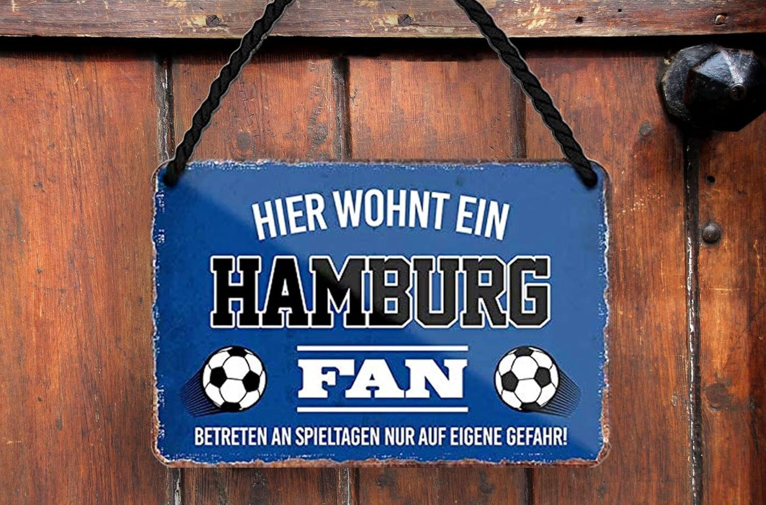 schilderkreis24 Metallschild Hier Wohnt ein Hamburg Fan günstig online kaufen