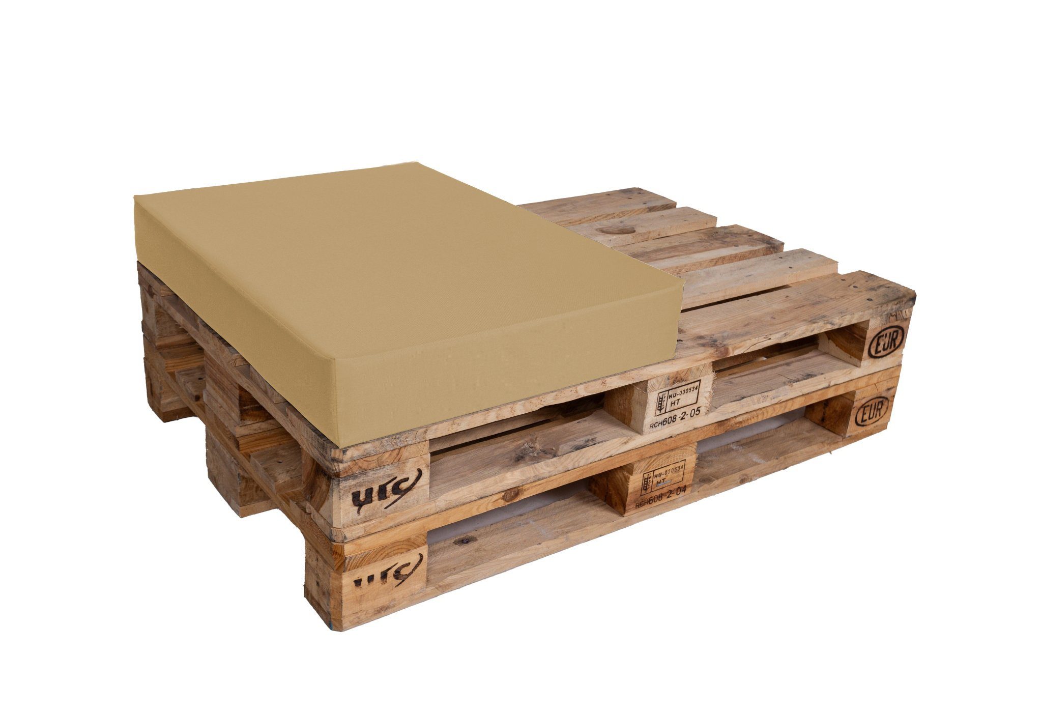 TexDeko Palettenkissen Halbes Palettenkissen für Palettensofa wasserabweisend, (60x80cm) gepolstert In- & Outdoor, Premium-Qualität