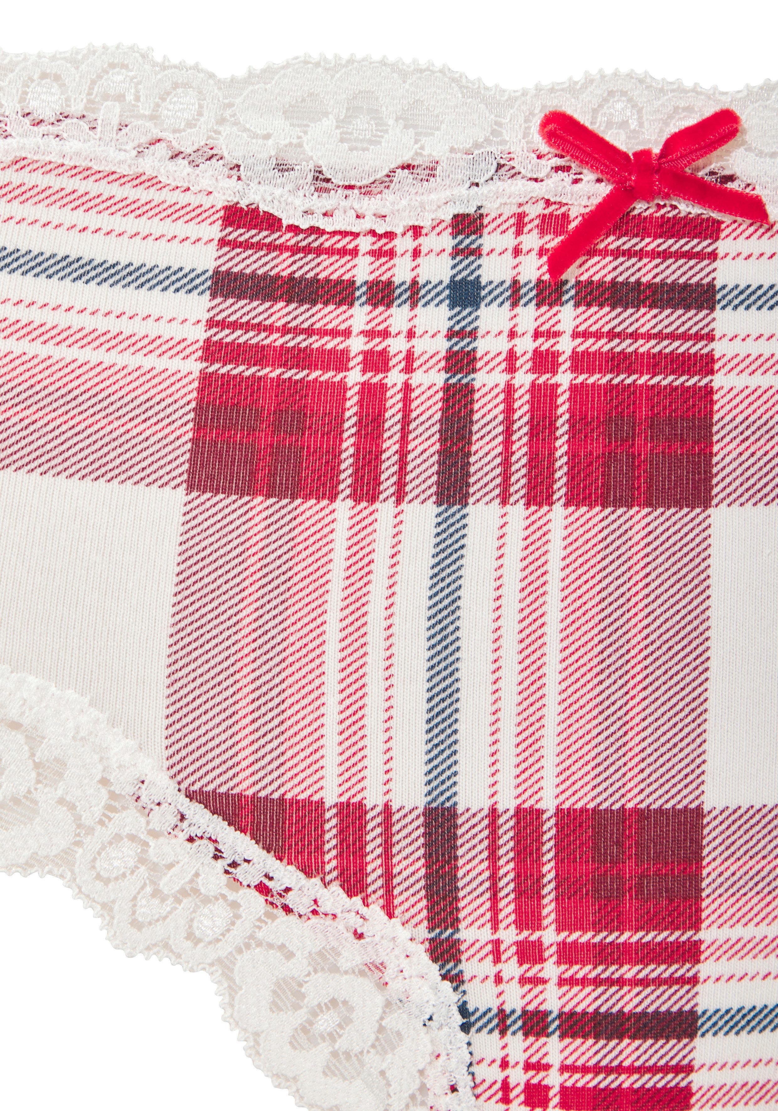 LASCANA Hipster (2er-Pack) mit feiner Spitze und weihnachtlichen Prints – Bild 4 von 4