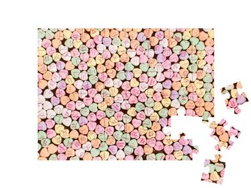 puzzleYOU Puzzle Süße Botschaften, die von Herzen kommen, 48 Puzzleteile, puzzleYOU-Kollektionen Süßigkeiten