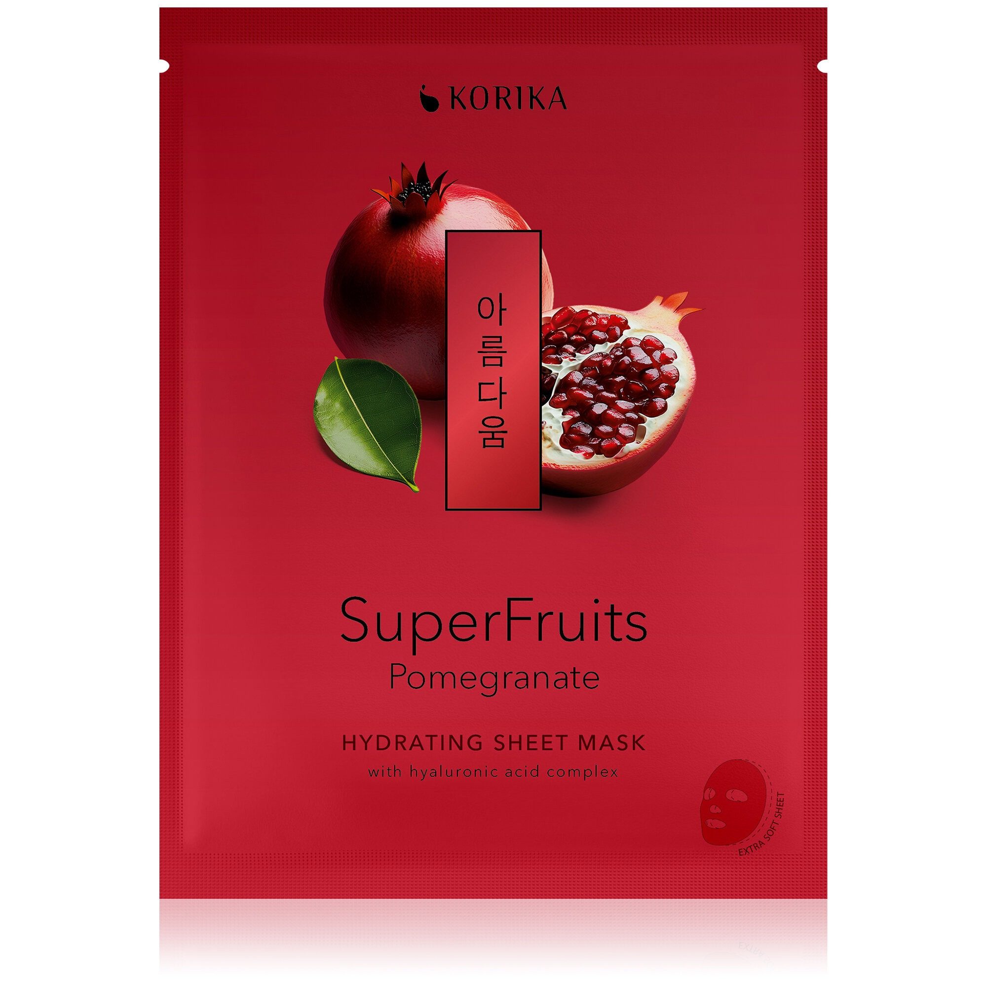 Korika Tuchmaske Superfruits Hydrating Sheet Mask Granatapfel