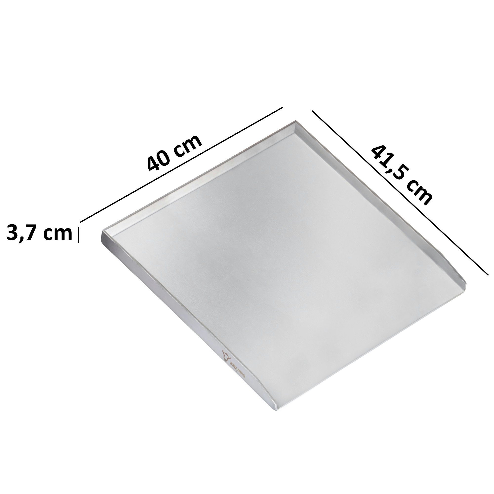 BBQ-Toro Grillplatte Edelstahl Grillpfanne, 40 x 41,5 cm, BBQ Plancha, Grillblech (1-St), Einfache Reinigung