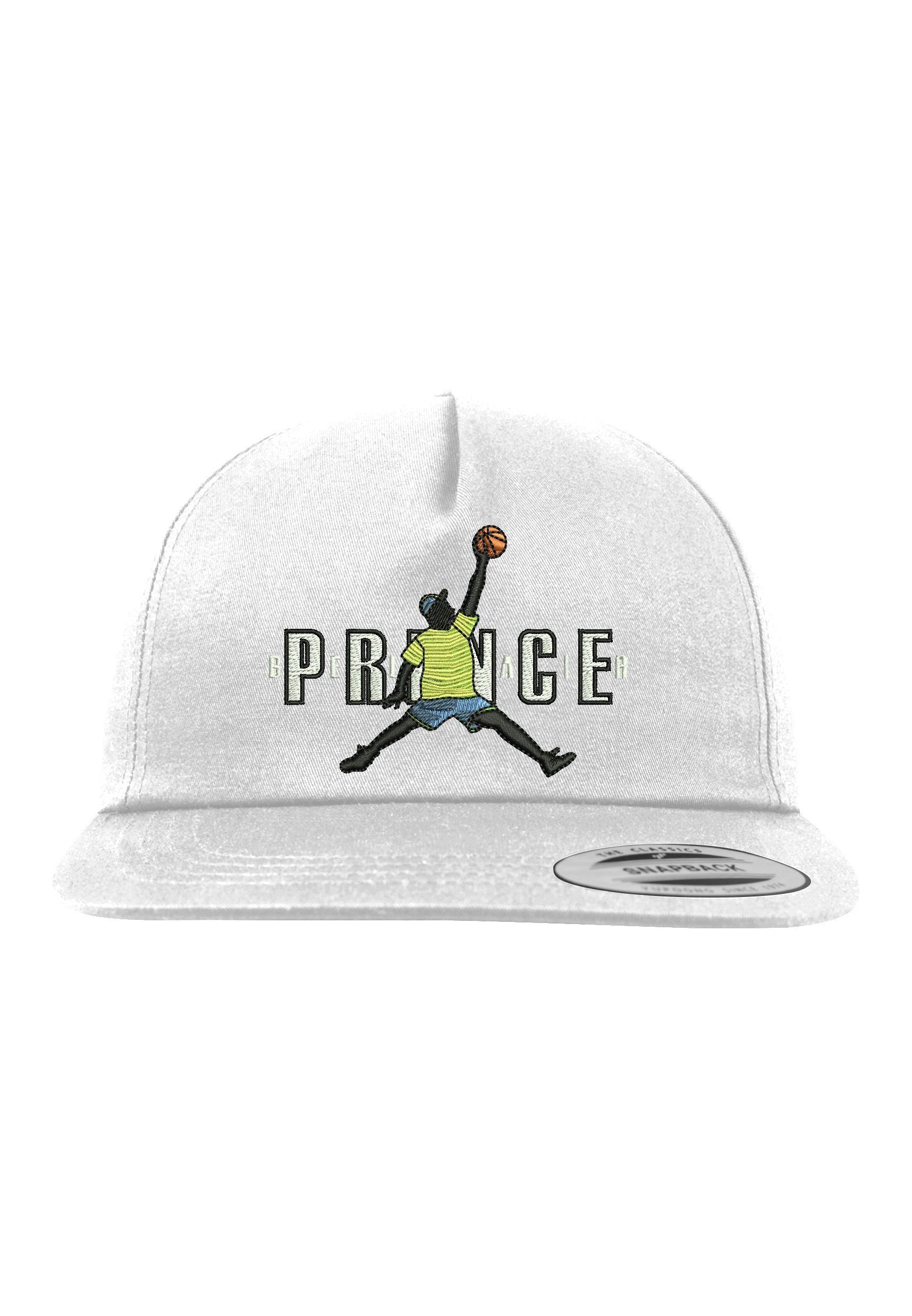 Youth Designz Baseball Cap Fresh Prince Unisex Snapback Cap mit modischer Logo Stickerei Weiß