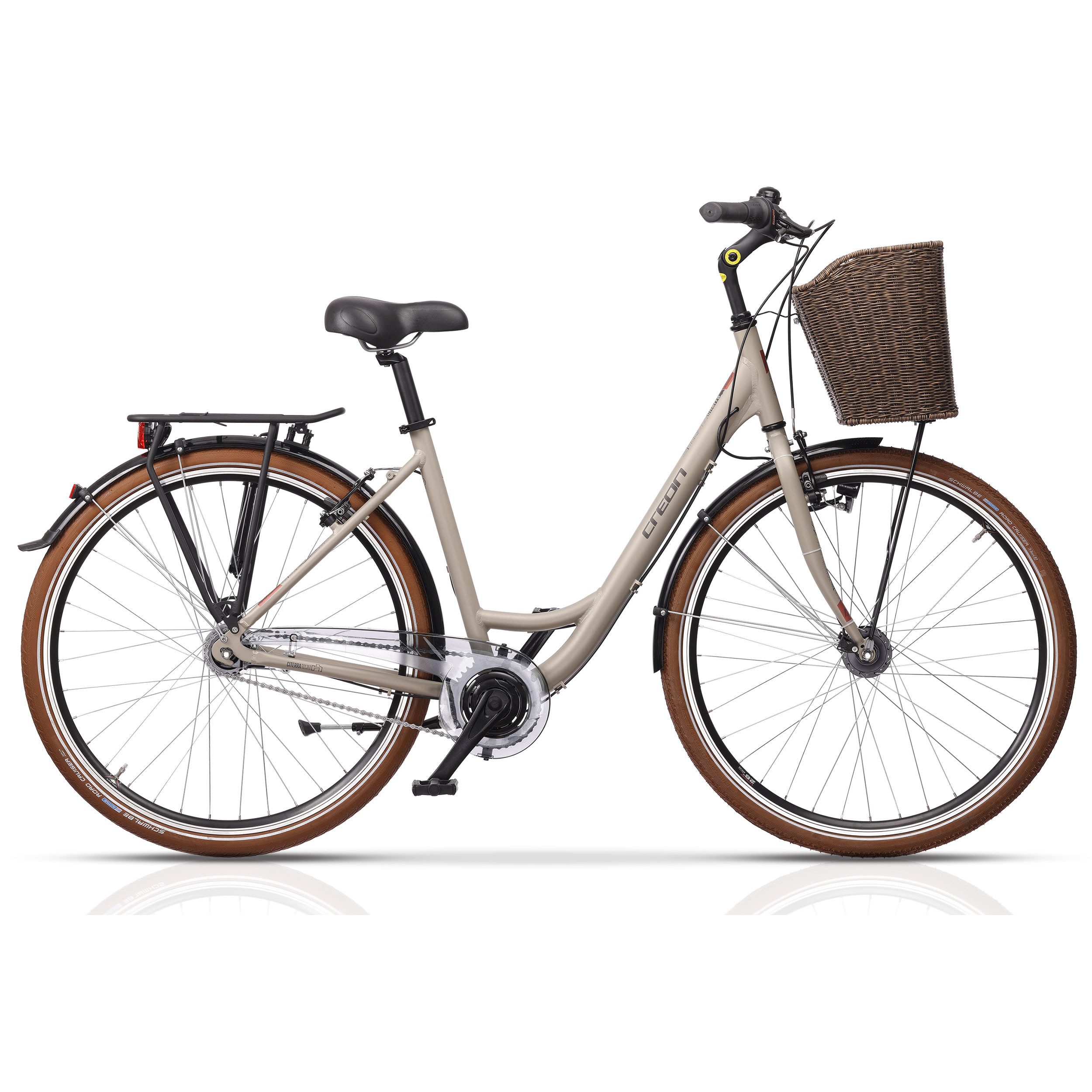 Airtracks Cityrad 28 Zoll Damen City Fahrrad CITERRA SL3 WAVE / LOW STEP Bike, 7 Gang Shimano NEXUS Schaltwerk, Nabenschaltung, (Shimano Nexus 7), Beige - Rahmenhöhen 45cm und 50cm - Modell 2026