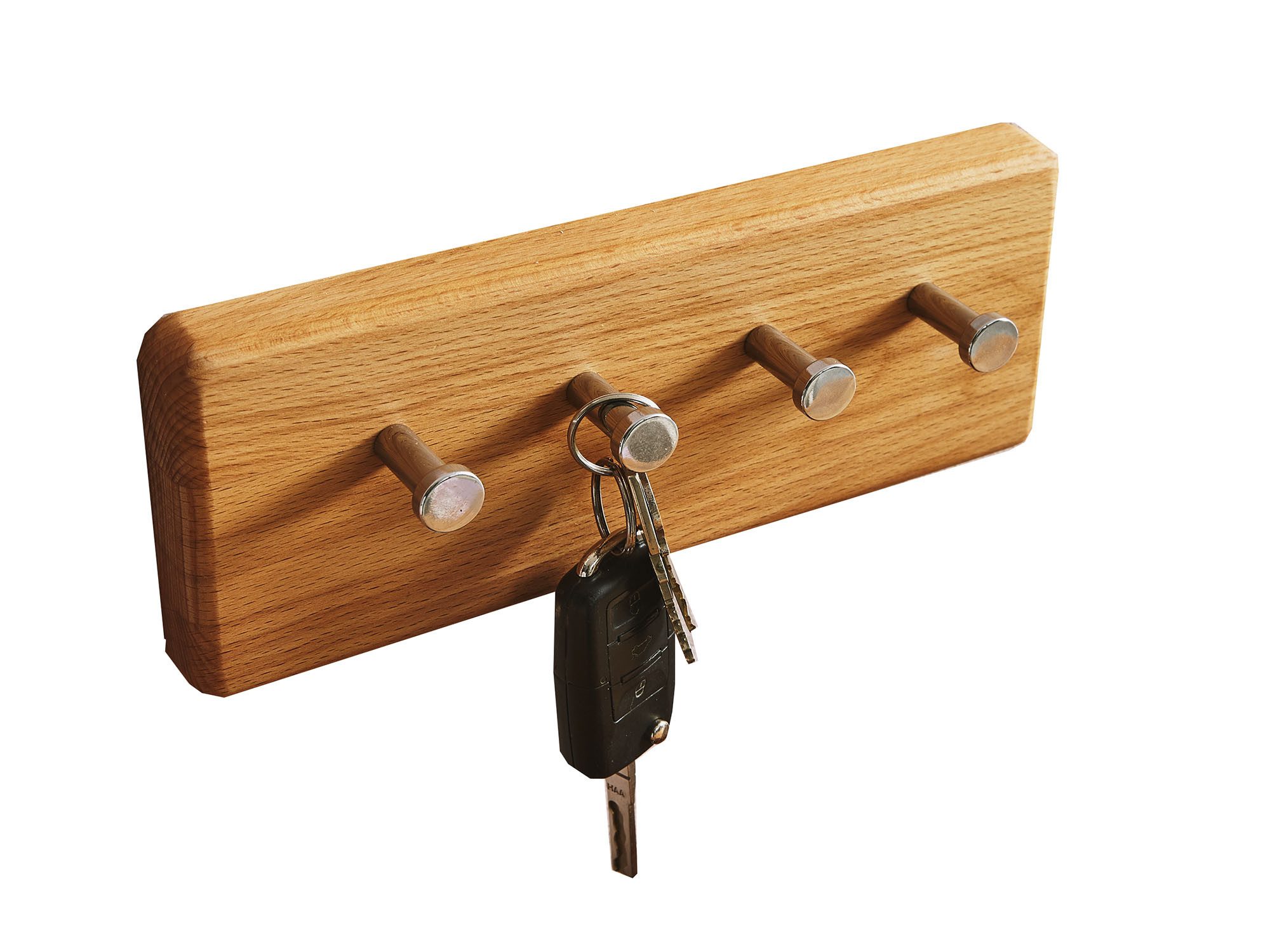 Woodroom Schlüsselleiste Riverdale, Kernbuche massiv geölt 25x10x5 cm