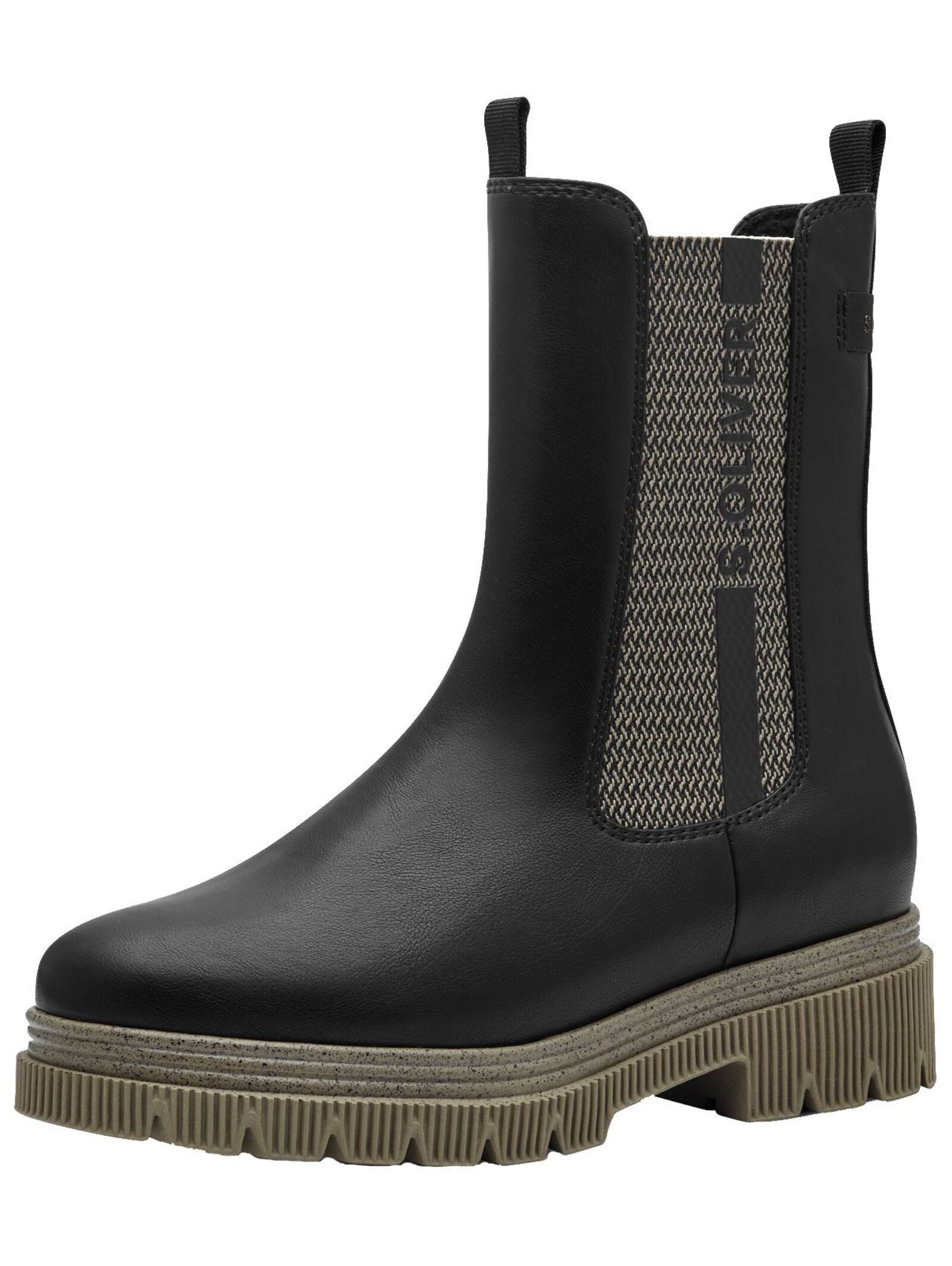 s.Oliver Stiefel Lederimitat/Textil Stiefel