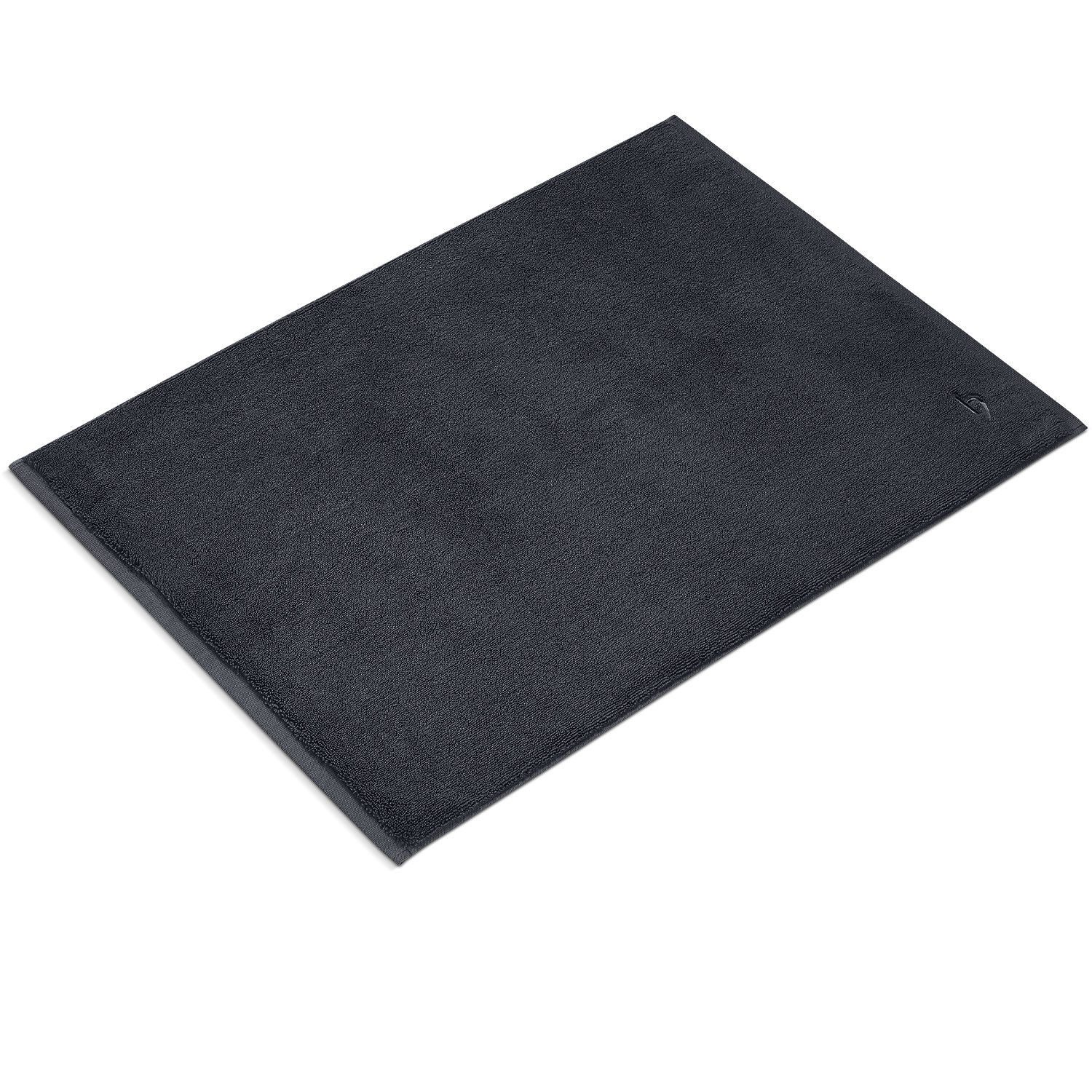 herzbach home Badematte Pura 50x70 cm, Baumwolle, Rechteckig, 1200g/m², Premium-Qualität, 100% Baumwolle, mit Logo Stickerei