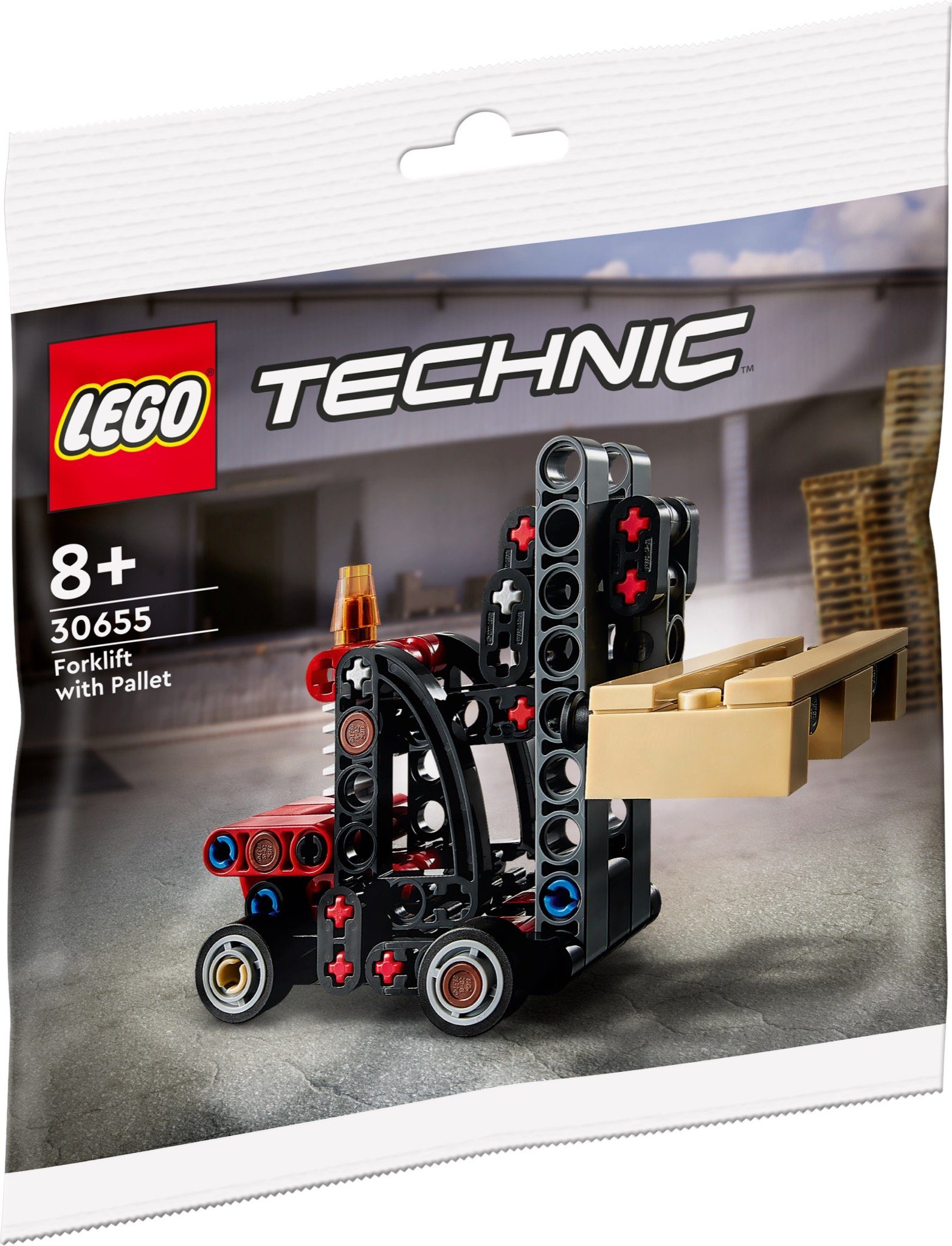LEGO® Konstruktions-Spielset Technic Gabelstapler mit Palette 30655, (78 St)