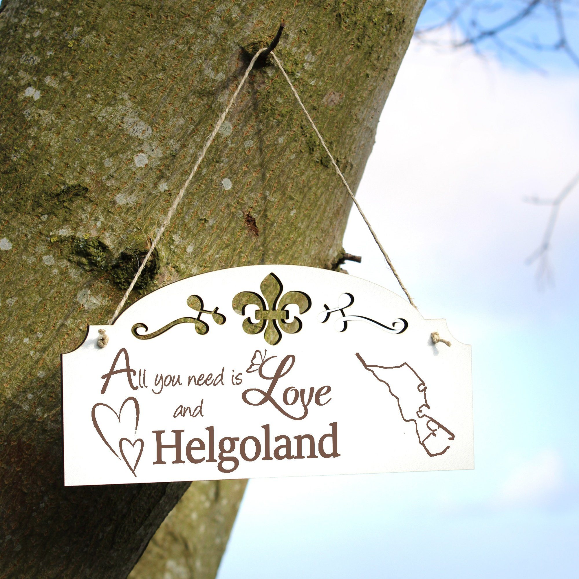 need Insel Love All Helgoland Hängedekoration you is Deko 20x10cm Dekolando