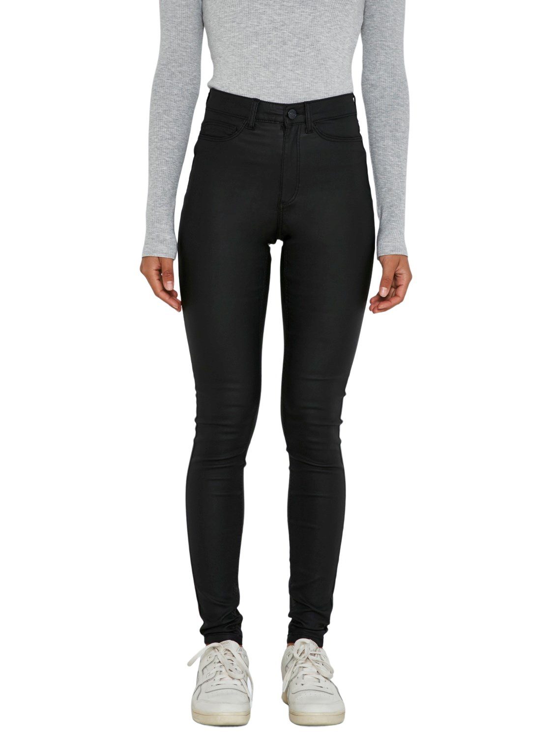 Chinohose NMCALLIE HW SKINNY COATED PANTS