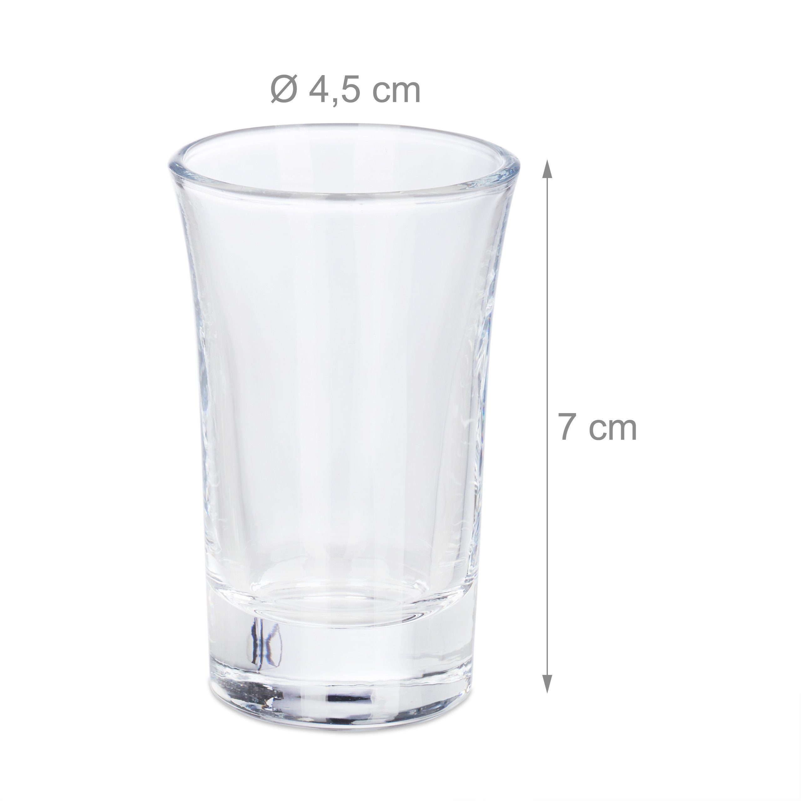 relaxdays Schnapsglas Schnapsgläser 4cl im 6er Set, 6-tlg., Glas – Bild 4 von 5