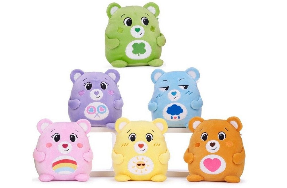 Whitehouse Leisure International Ltd Kuscheltier Glücksbärchis SQUASHY Podgies 19 cm Care Bears Glücksbärchen Plüsch (6er Set), Kuscheltier SUPER SOFT