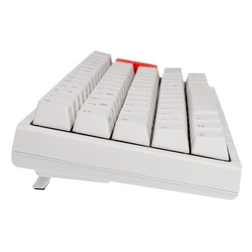 Ducky ONE 2 Mini Gaming-Tastatur (Cherry-MX-Brown, PBT-Double-Shot, RGB LED, deutsches Layout QWERTZ, Weiß)