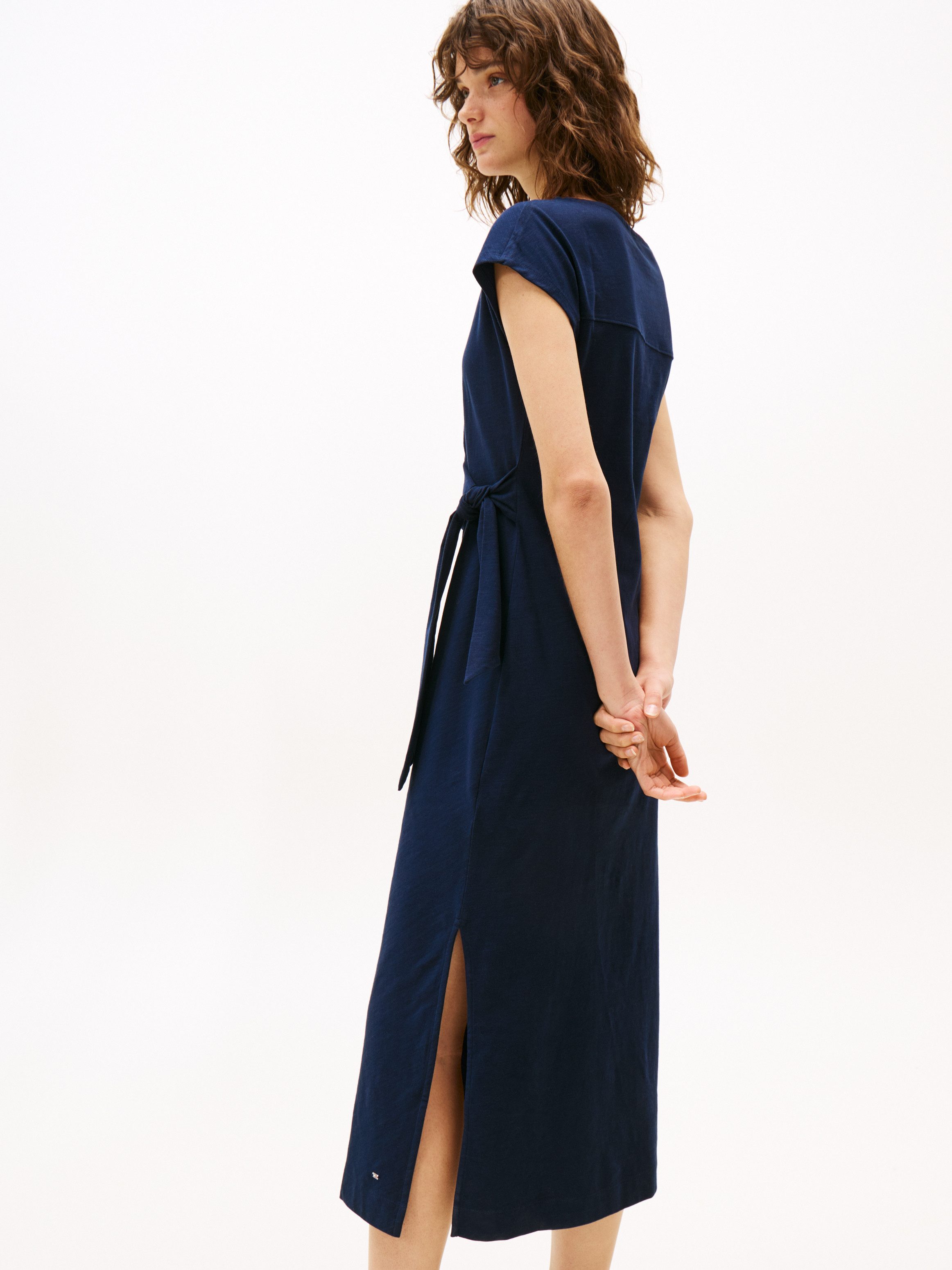 Tommy Hilfiger Midikleid KNOT BOAT-NK MIDI günstig online kaufen