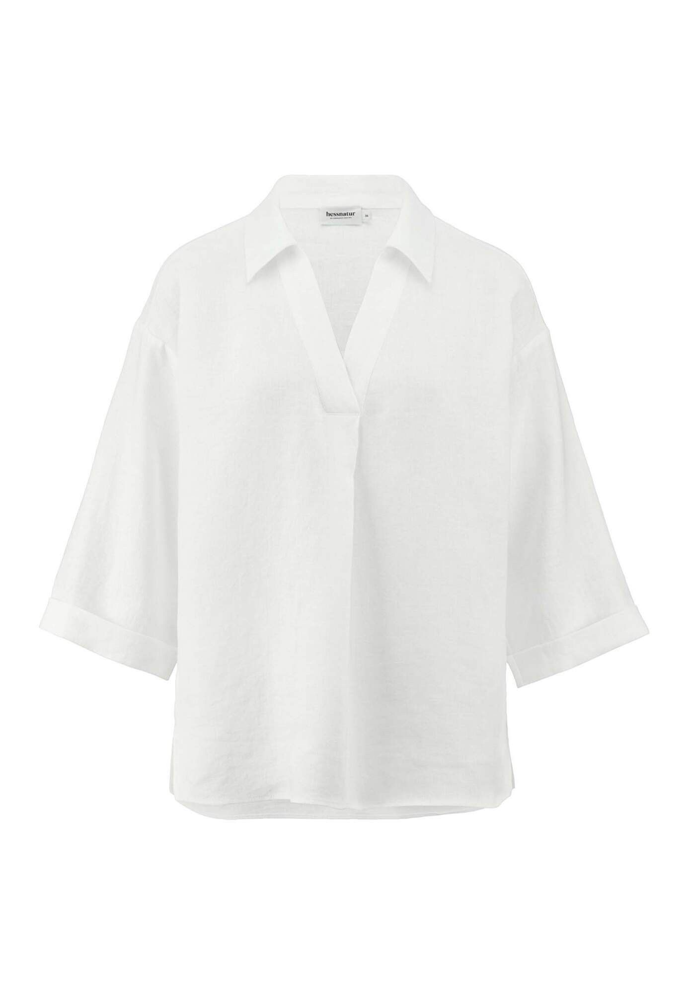 Klassische Bluse aus reinem Leinen