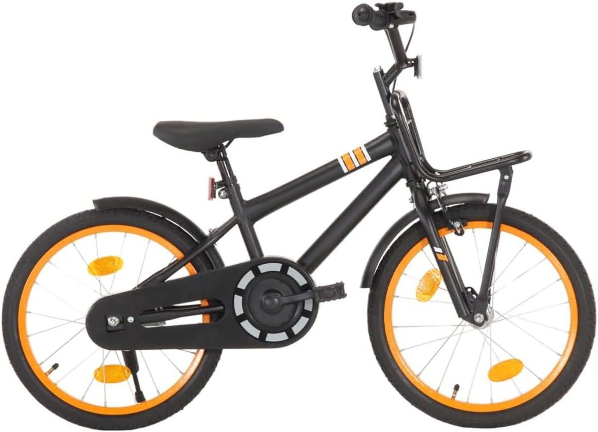 mit Vorderradträger Schwarz DOTMALL Kinderfahrrad Zoll Fahrradlenker und 18 Orange
