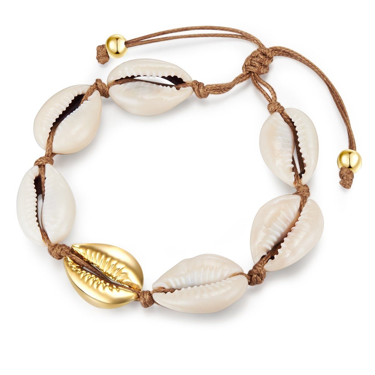 Lulu & Jane Armband Muschel gelbgold, mit Muschel