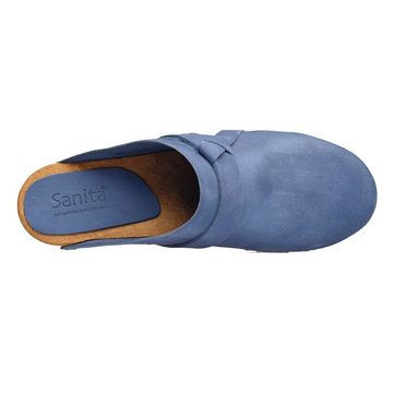 Sanita Wood-Manuella Square Open Clog Dove Blue Sandale