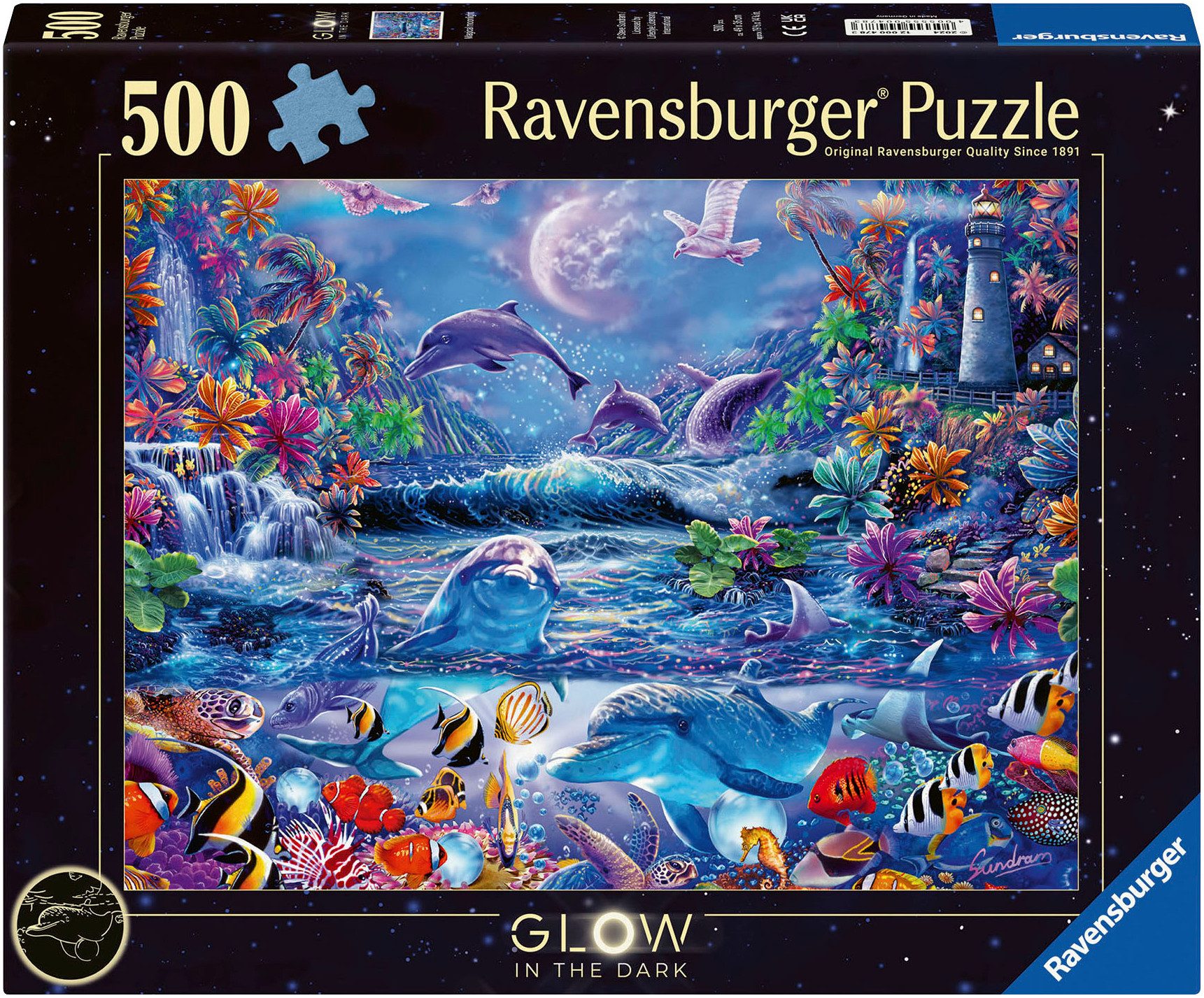 Ravensburger Puzzle Glow in the Dark, Im Zauber des Mondlichts, 500 Puzzlet günstig online kaufen