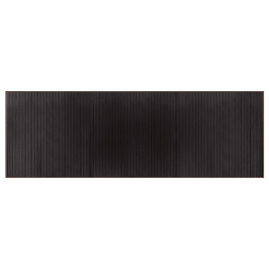 vidaXL Teppich Teppich Rechteckig Dunkelbraun 100x300 cm Bambus, Rechteckig