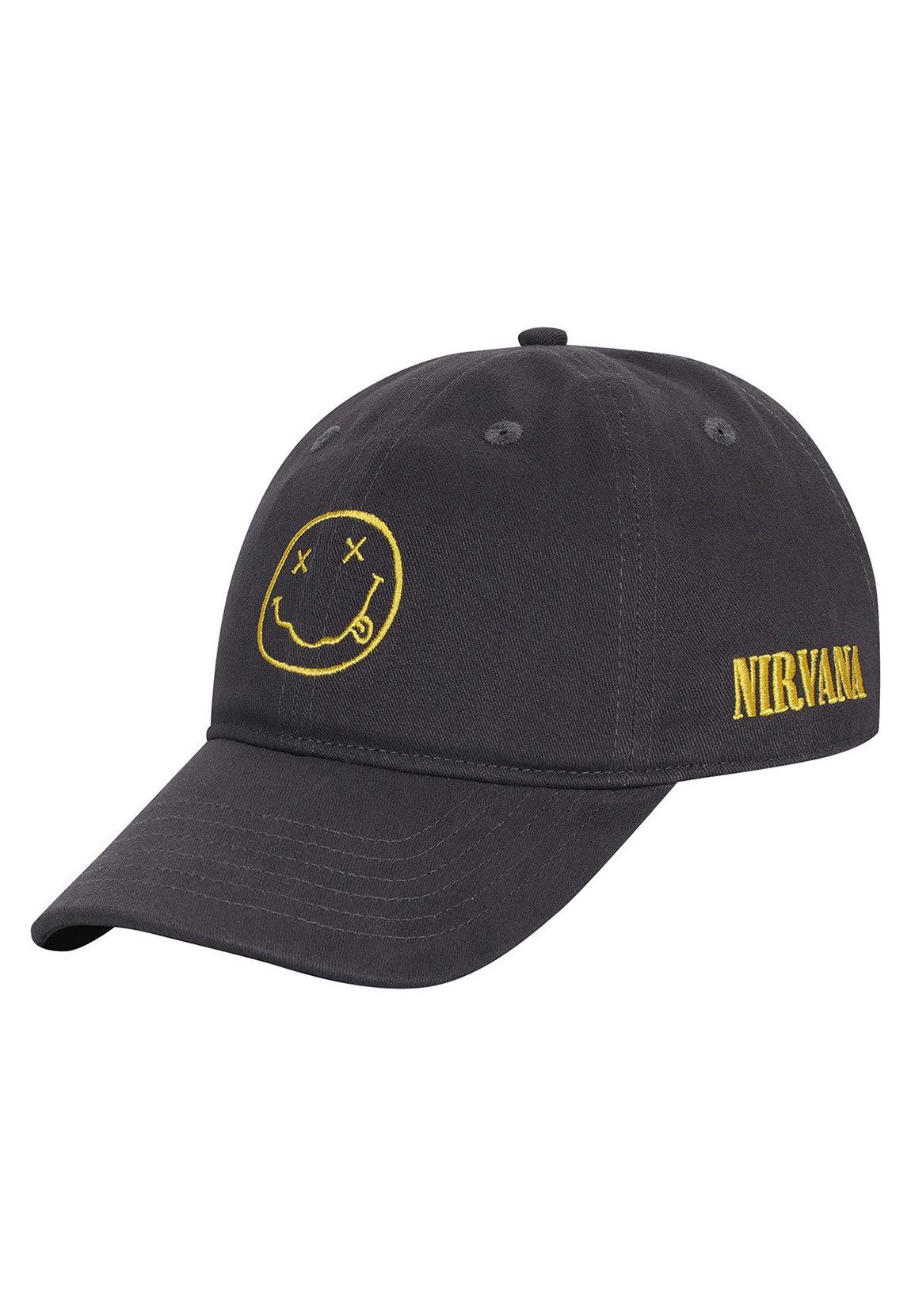Amplified Baseball Cap Amplified Dad Cap NIRVANA Charcoal Grau