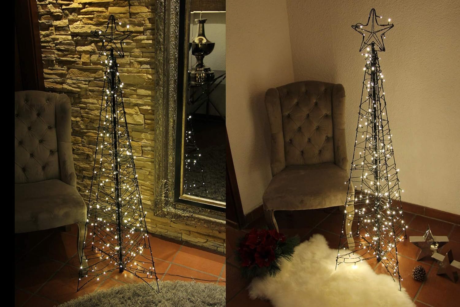 Gartenpirat LED Baum 1,5 m hoch mit Stern und LED-Beleuchtung warmweiß Weih günstig online kaufen