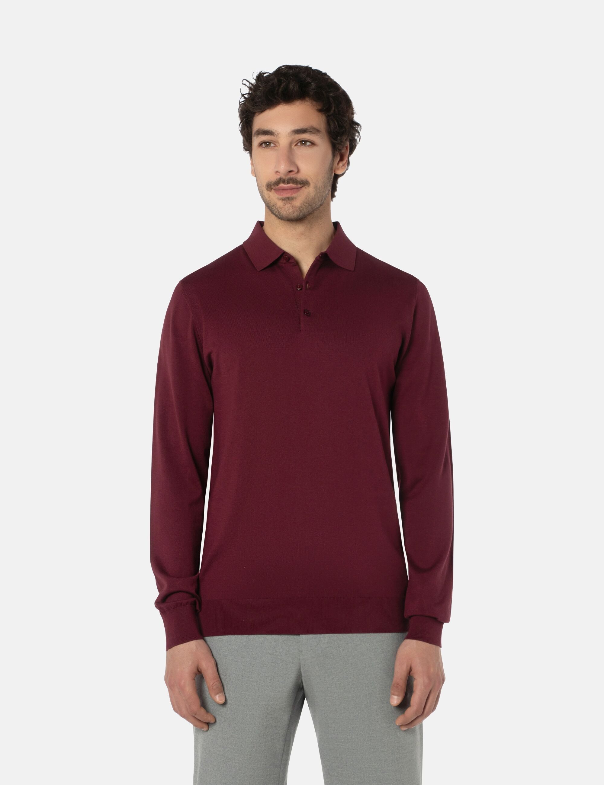 BENVENUTO. Longshirt ALDO (1-tlg) in Slim Fit, aus hochwertigem Seiden-Wollgemisch