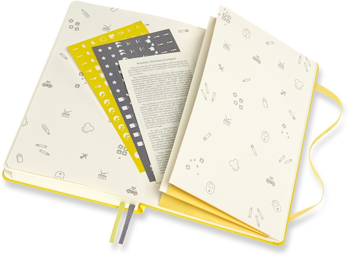 MOLESKINE Notizbuch Notizbuch Passion Journal Large A5 Baby Hardcover 200 Blatt gelb