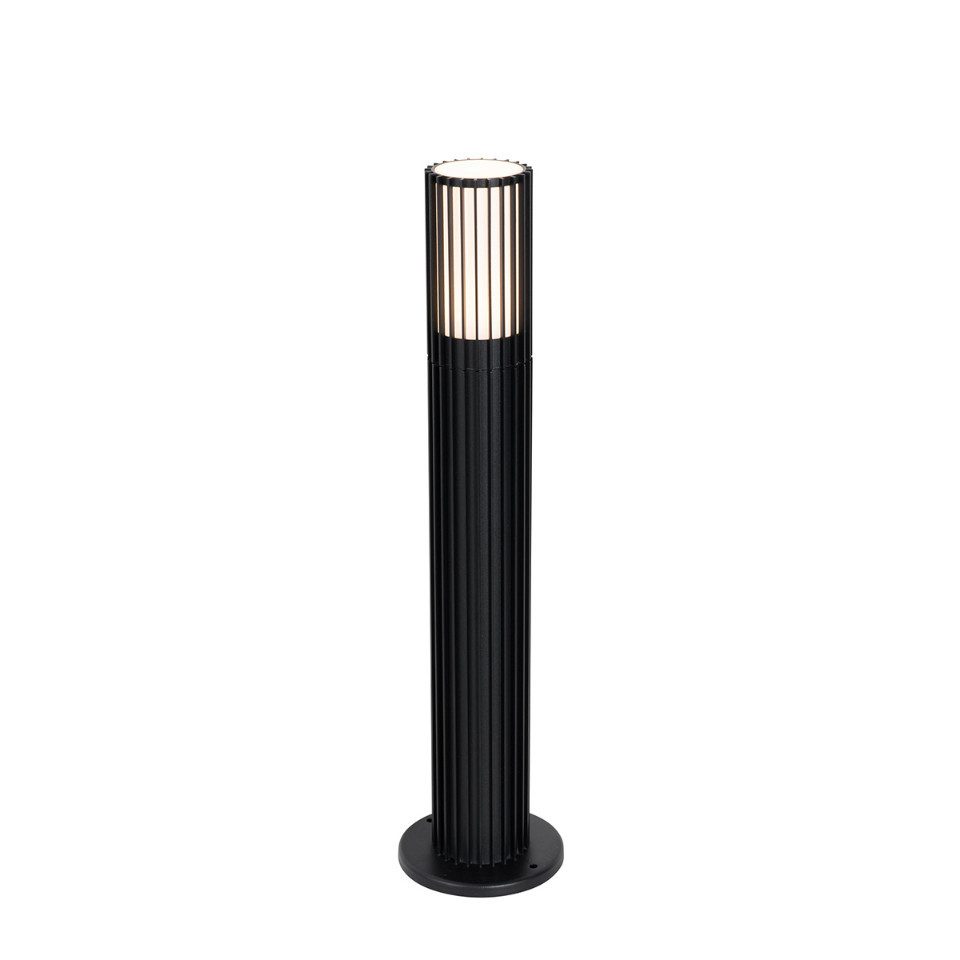 Qazqa Außen-Stehlampe Boris, ohne Leuchtmittel, GU10, Schwarz, Design, Aluminium, 1-flammig
