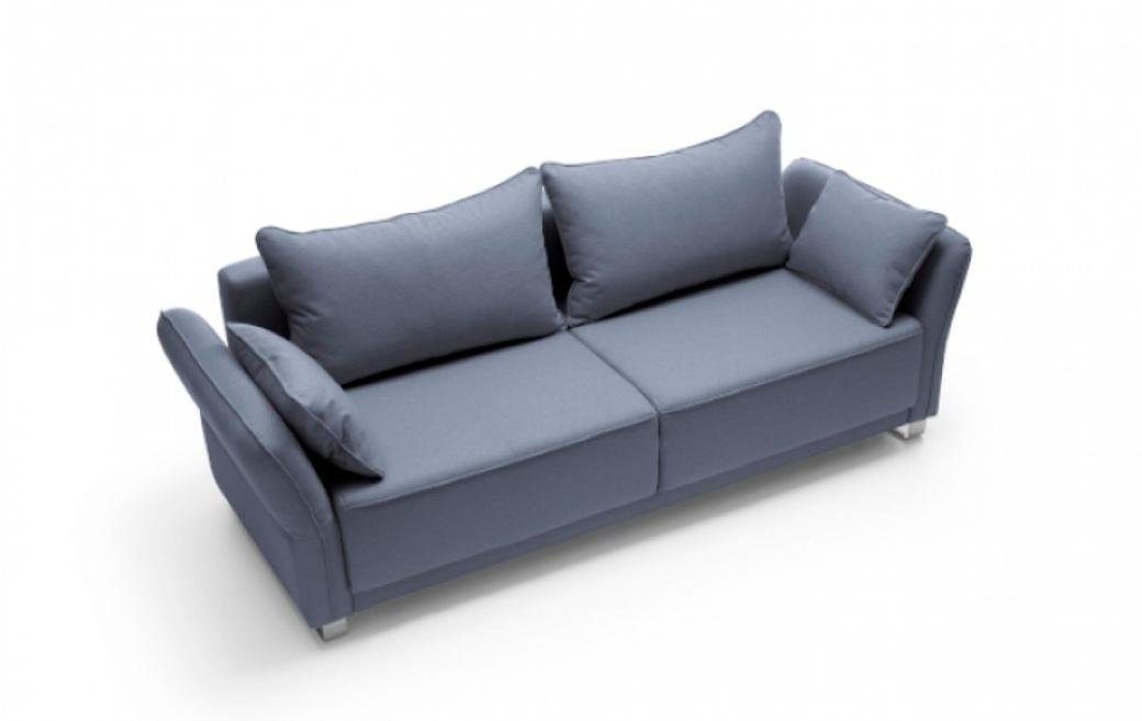 3-Sitzer Sitzer Sofa Gelb Polstersofa Teile, Couch Bettfunktion, 3 Design Made Dreisitzer in Blau Europe 1 JVmoebel