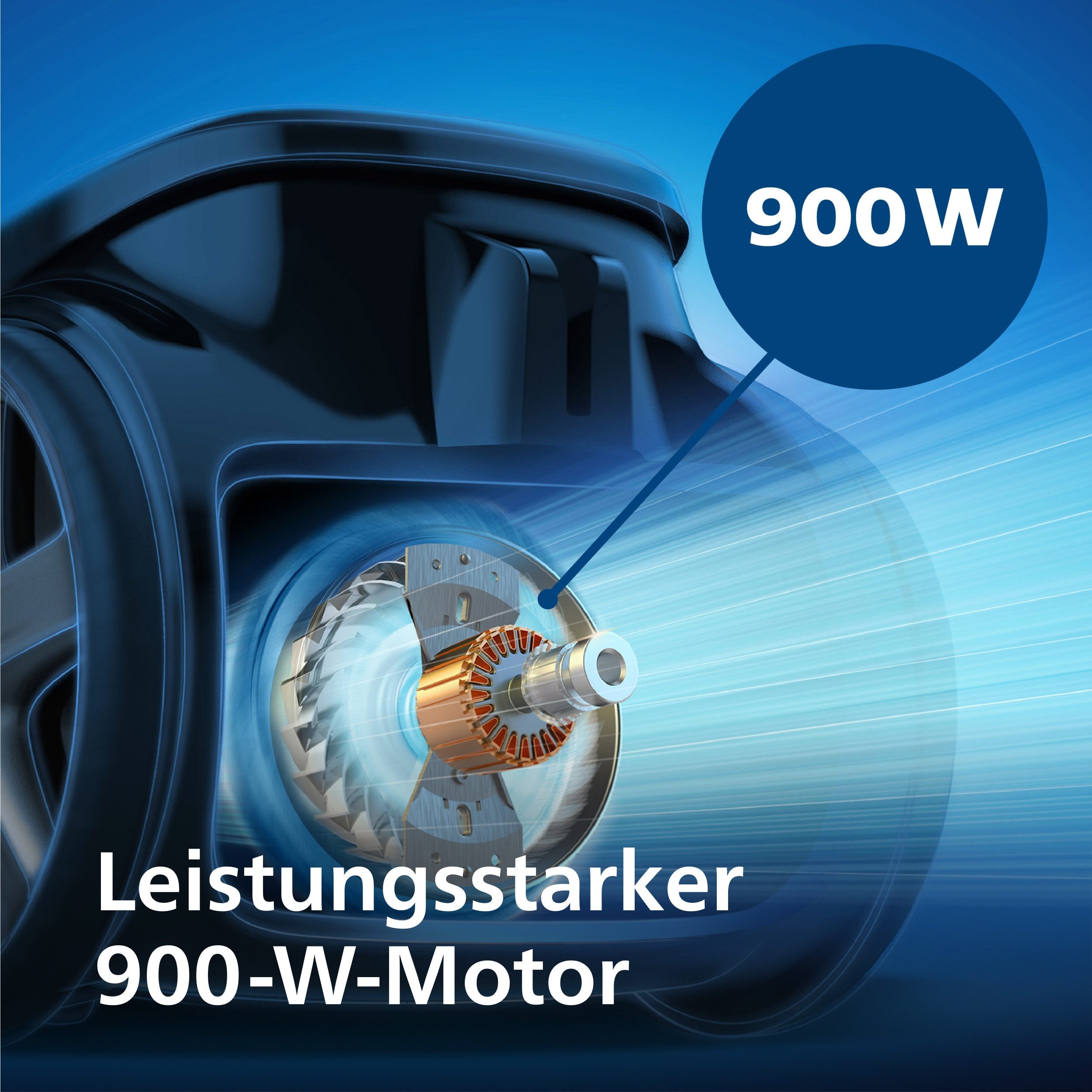 Philips Bodenstaubsauger FC9555/09, 900 W, beutellos, mit 1,5 l Fassungsvermögen und Tri-Active+-Düse