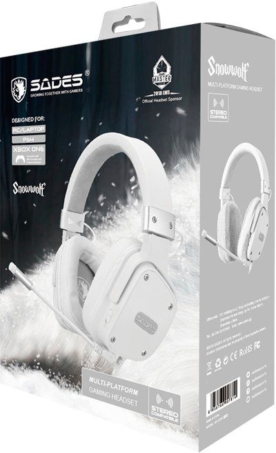 (Mikrofon Sades Snowwolf abnehmbar) SA-722S Gaming-Headset