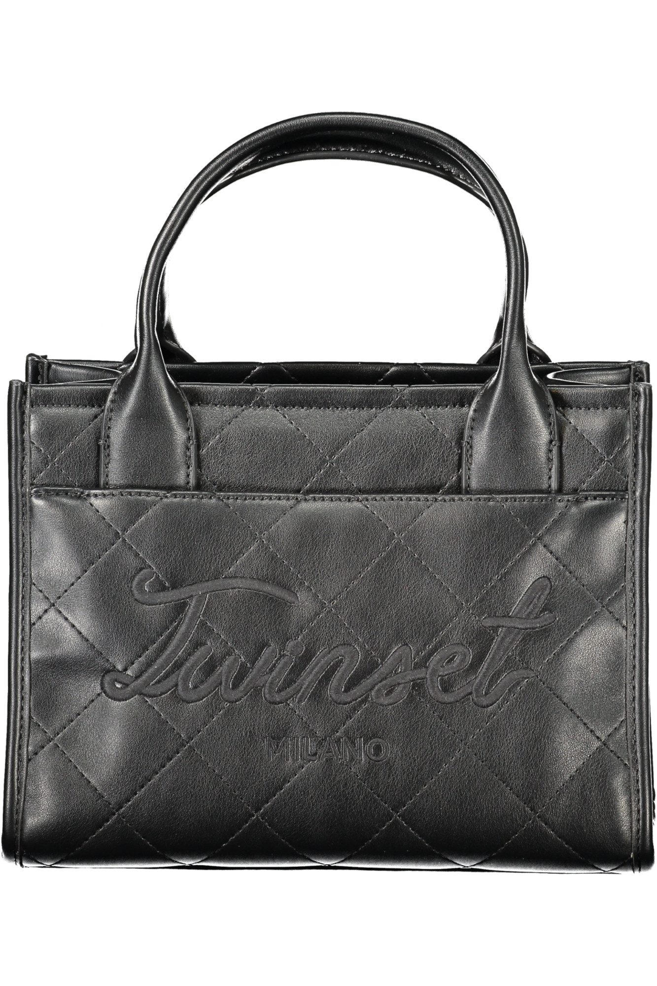 TWINSET Umhängetasche, Elegante Schwarze Tote-Tasche mit Schultergurt und Kontrastdetails